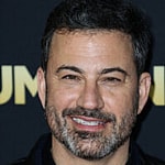 A photo collage of Jimmy Kimmel and Jennifer Aniston