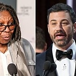 Whoopi Goldberg, Jimmy Kimmel photo collage