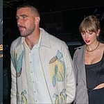 50 Cent and Taylor Swift and Travis Kelce Collage