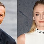 A photo collage of Chris Martin and Sophie Turner