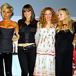 A photo collage of Victoria Beckham and The Spice Girls