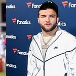 Photo collage of Jaxson Dart and Cam Skattebo.