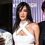 A photo collage of Ray J and Kim Kardashian with Kris Jenner