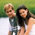 Katie Holmes as Joey Potter and James Van der Beek as Dawson Leery in the 90s teen drama "Dawson's Creek."