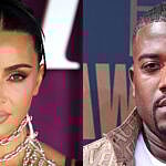 A photo collage of Kim Kardashian and Ray J