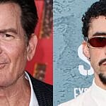 Charlie Sheen (left) Bad Bunny (right)