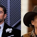 Photo collage of Kid Rock and Bad Bunny.