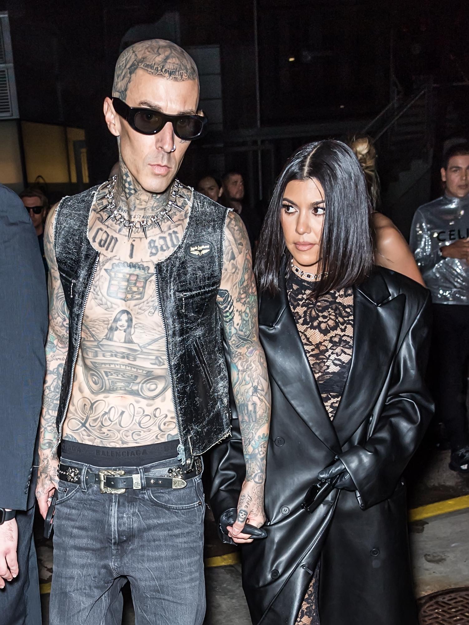 Kourtney Kardashian & Travis Barker at Boohoo X Kourtney Kardashian Barker Fashion Show
