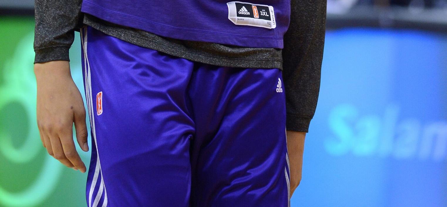 Brittney Griner warms up before the game against the Washington Mystics at the Verizon Center
