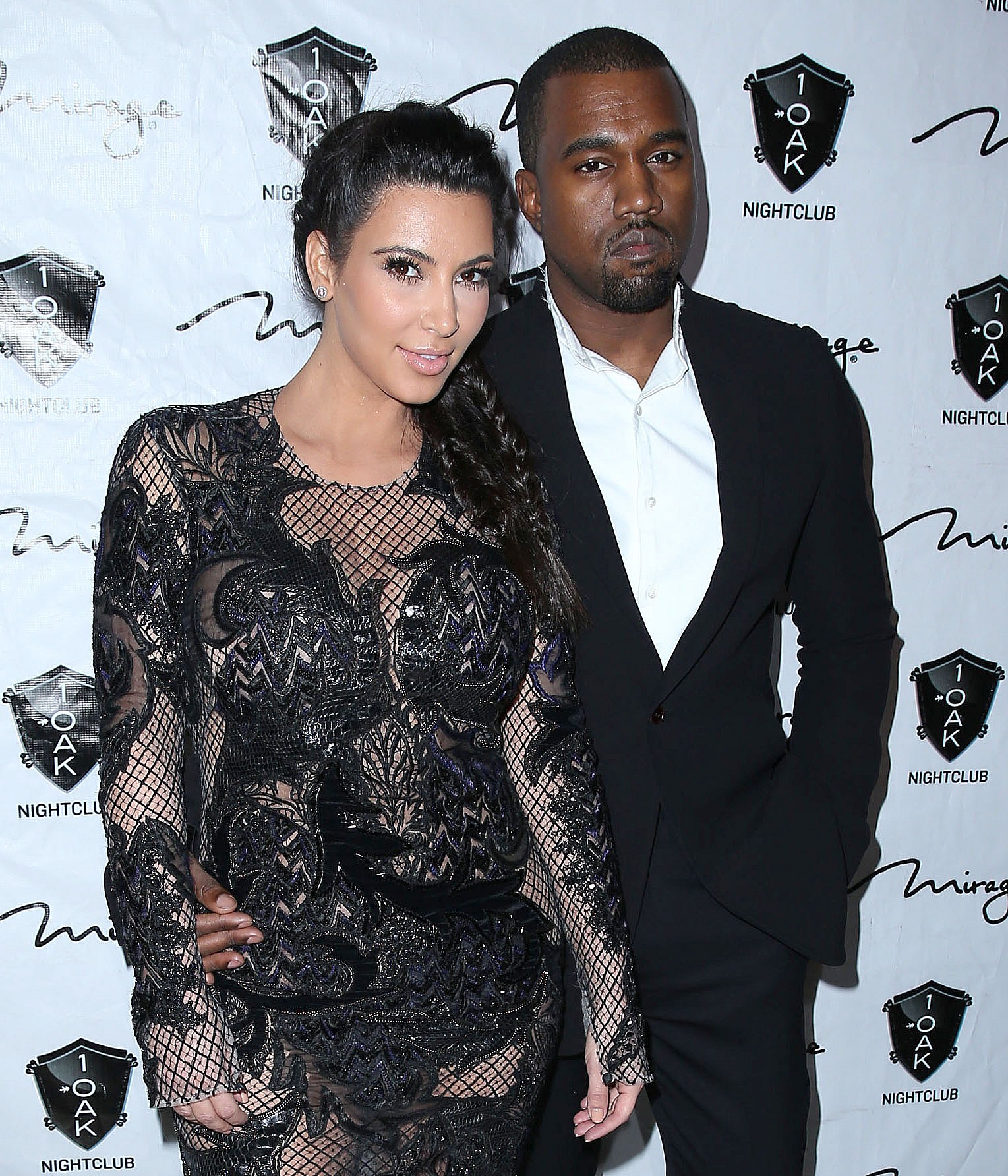 Kim Kardashian and Kanye West out at 1 Oak Nightclub