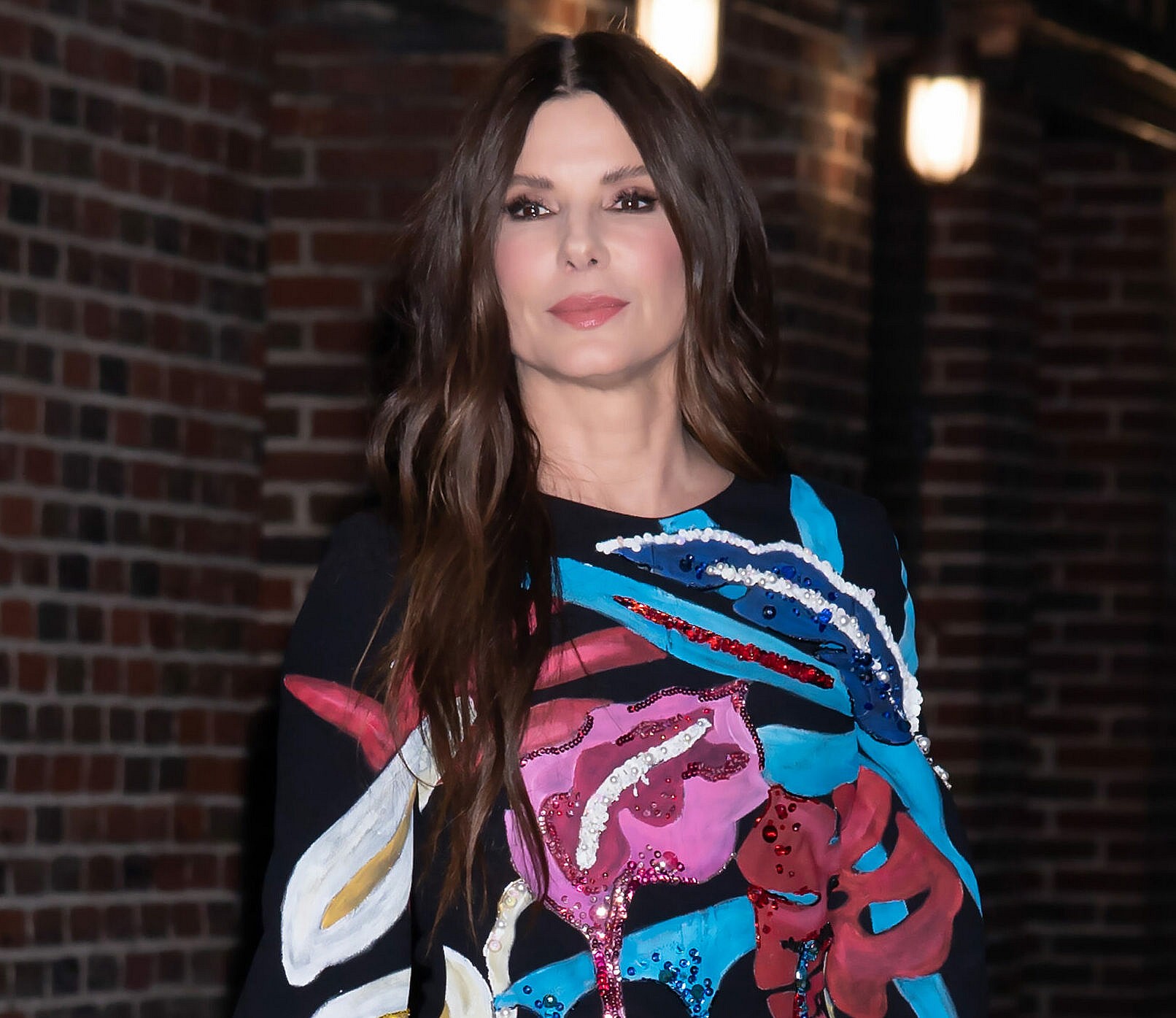 Sandra Bullock at Late Show with Stephen Colbert Show