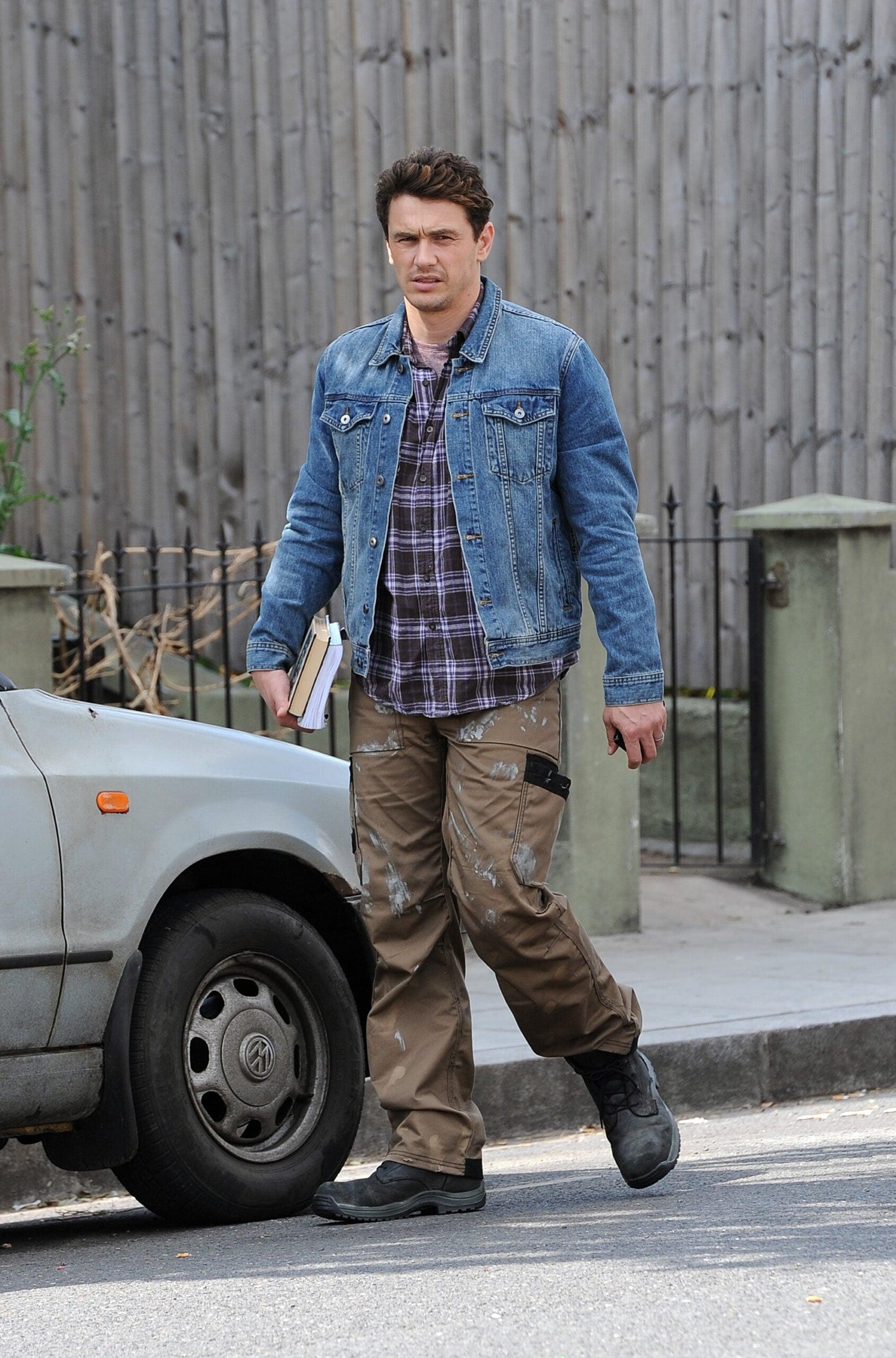 James Franco and Kate Hudson filming their new movie 'Good People' on location in Shepherd's Bush