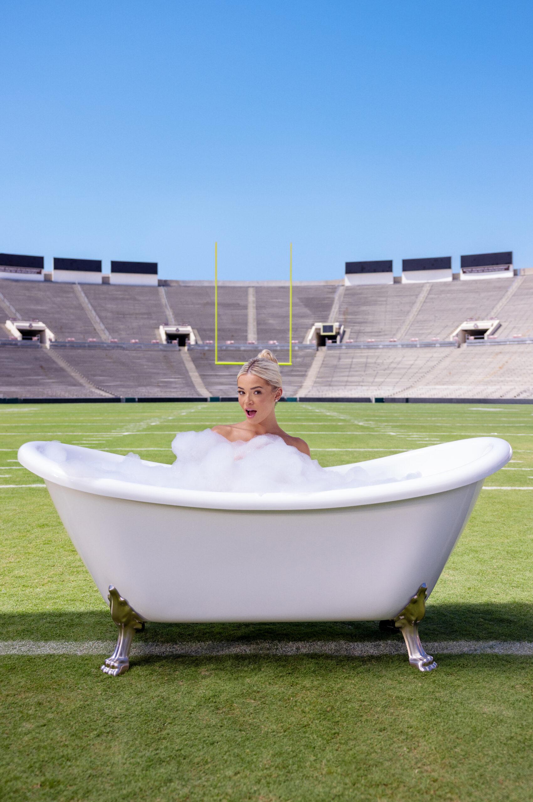 Livvy Dunne promo shoot for Fanatics Sportsbook. 