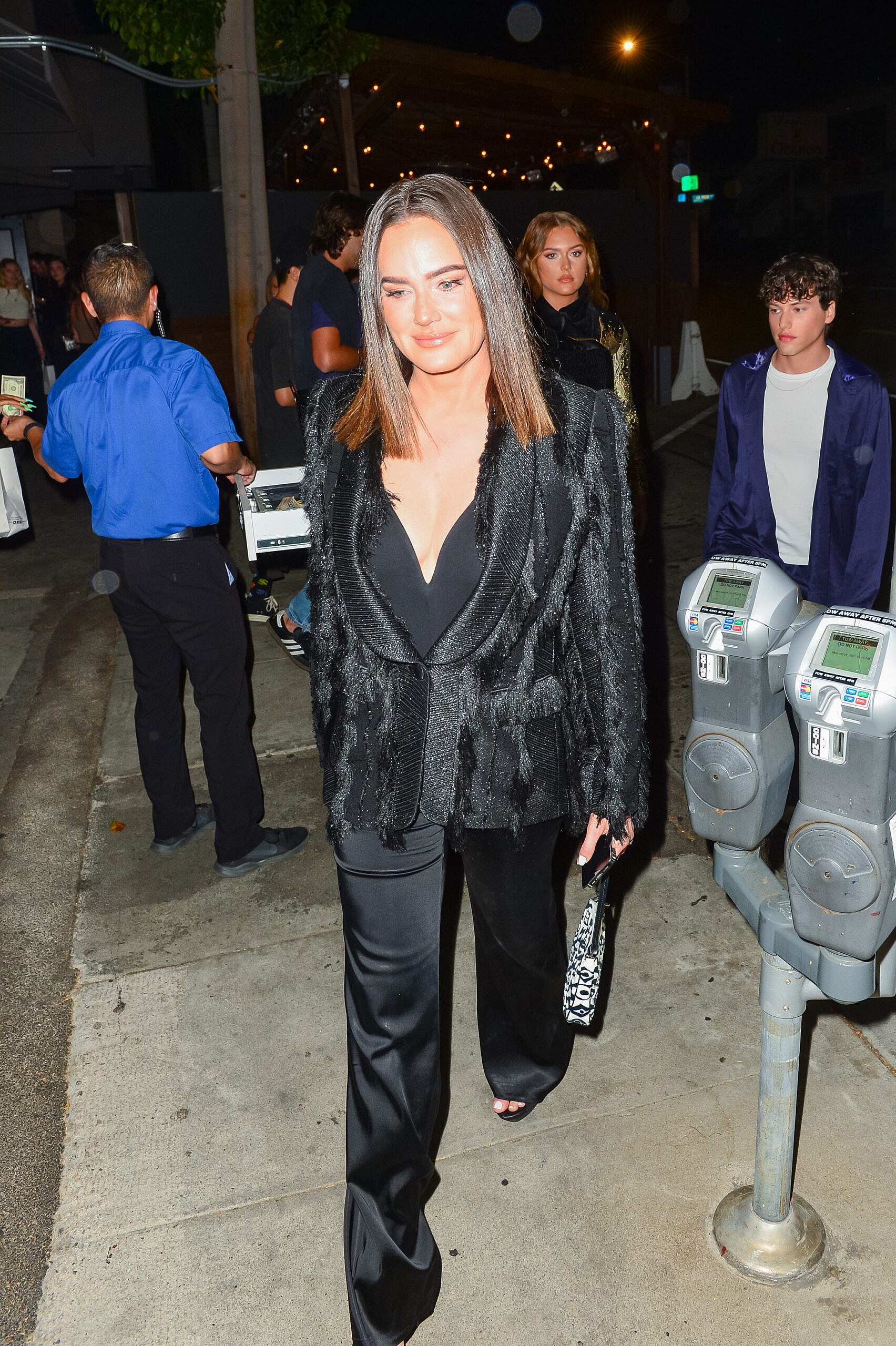 Meredith Marks outside Craig apos s Restaurant in West Hollywood