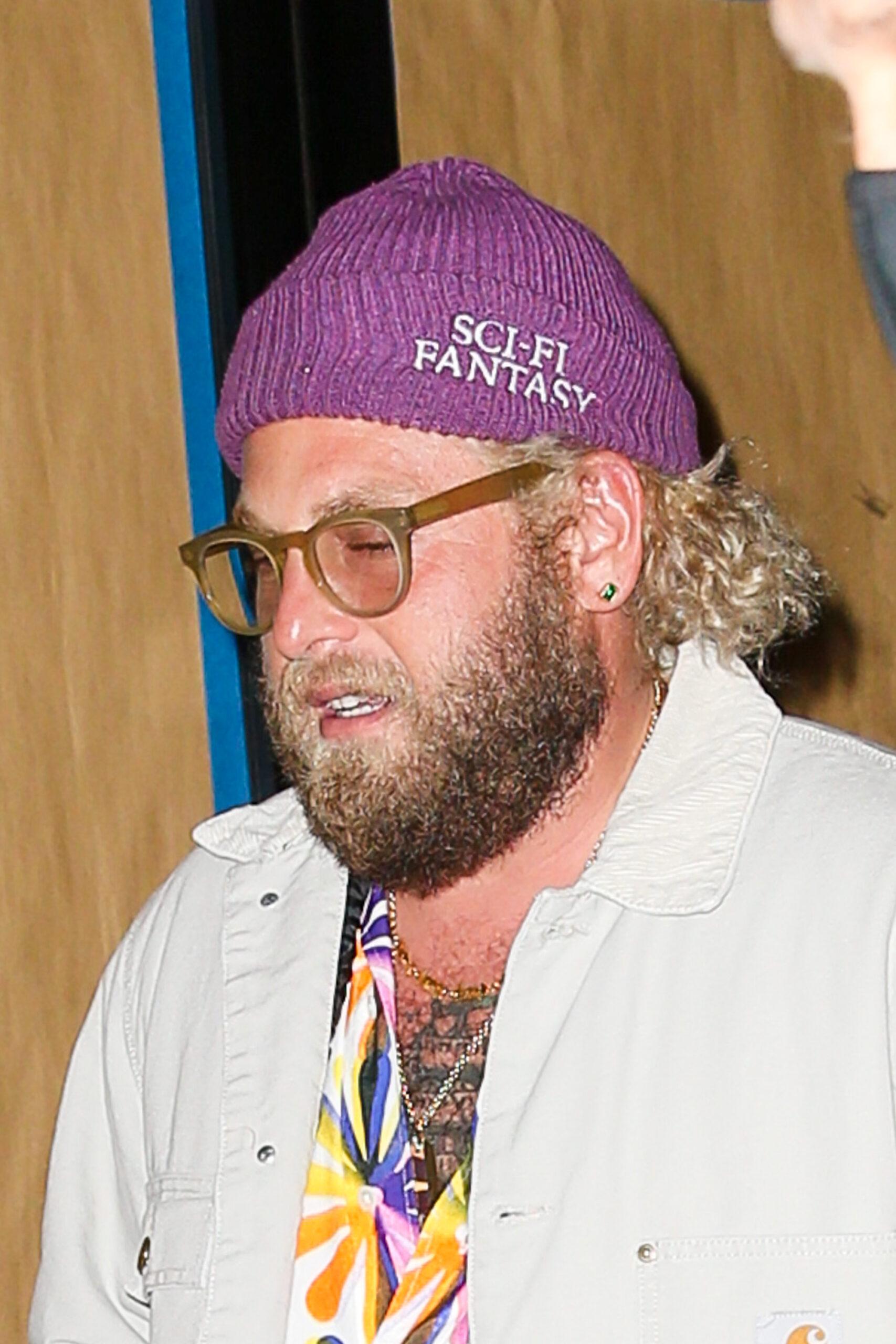 Jonah Hill seen with his girlfriend outside the Paris Theatre in New York City