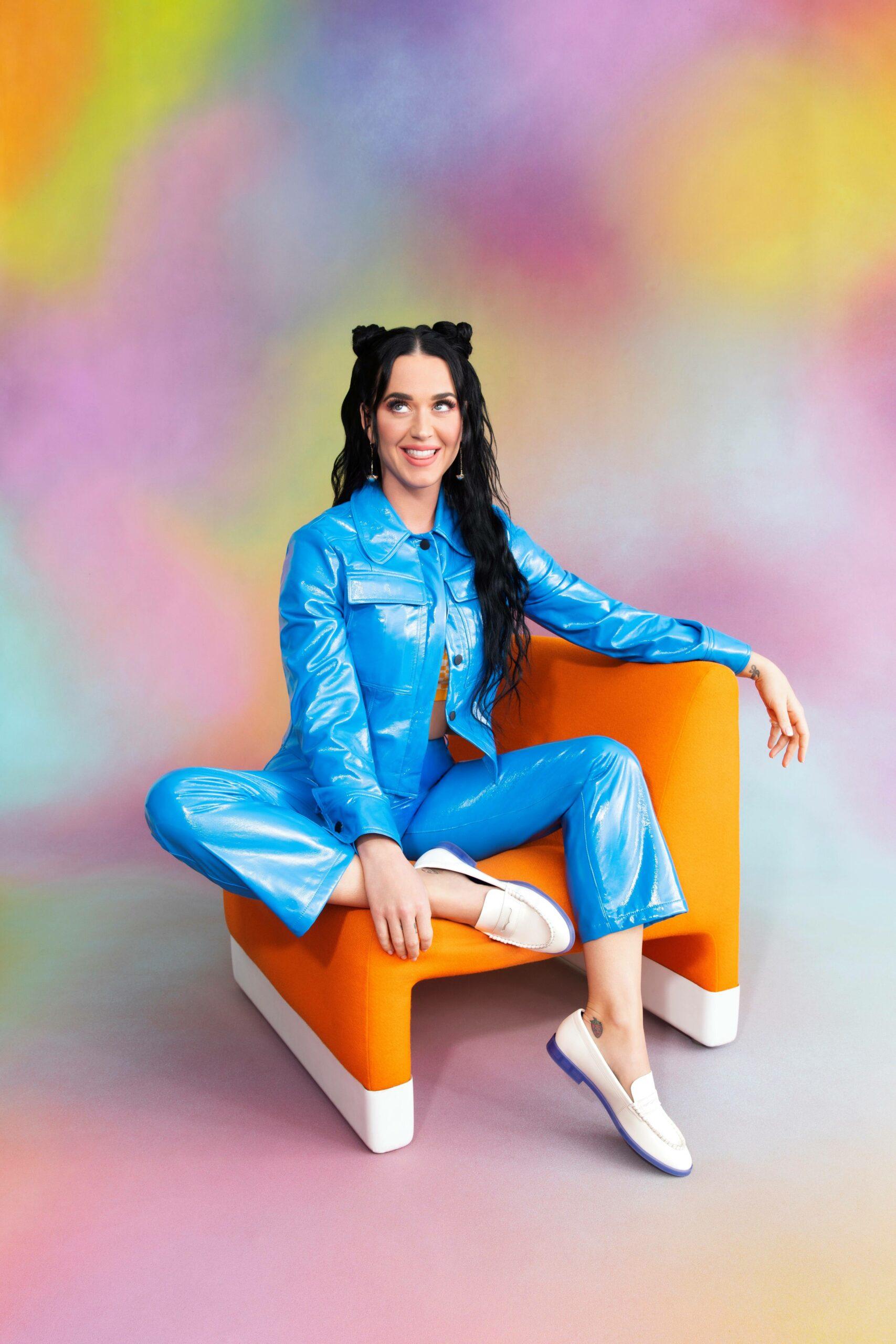 Katy Perry shows off new footwear line