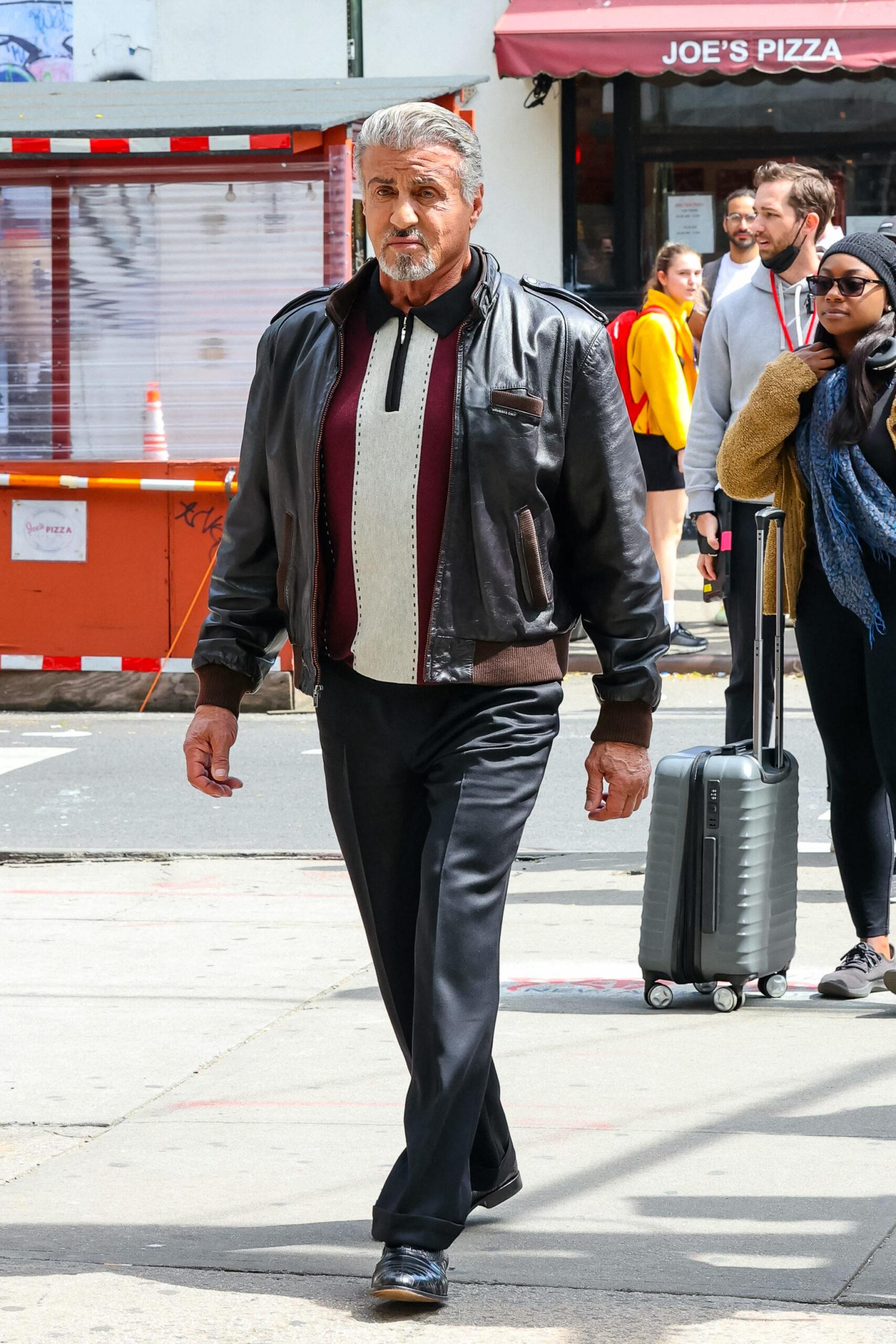 Sylvester Stallone on the film set of the apos Tulsa King apos