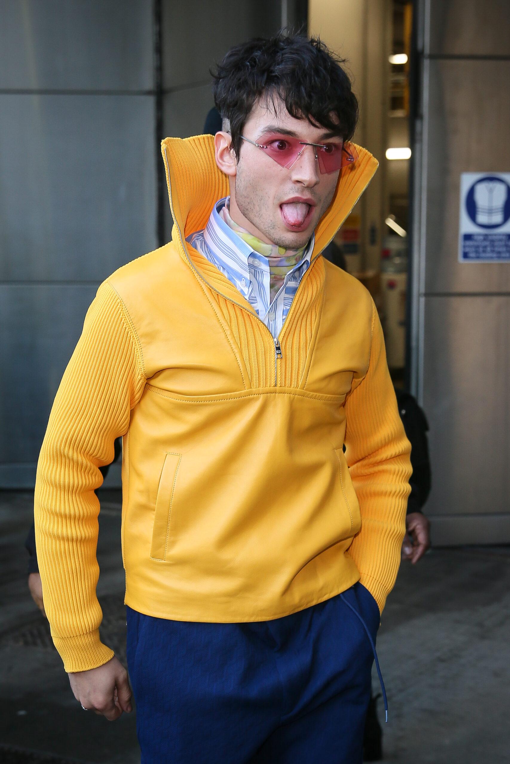 Ezra Miller promoting his new film Fantastic Beasts The Crimes of Grindelwald at BBC Radio One Studios - London