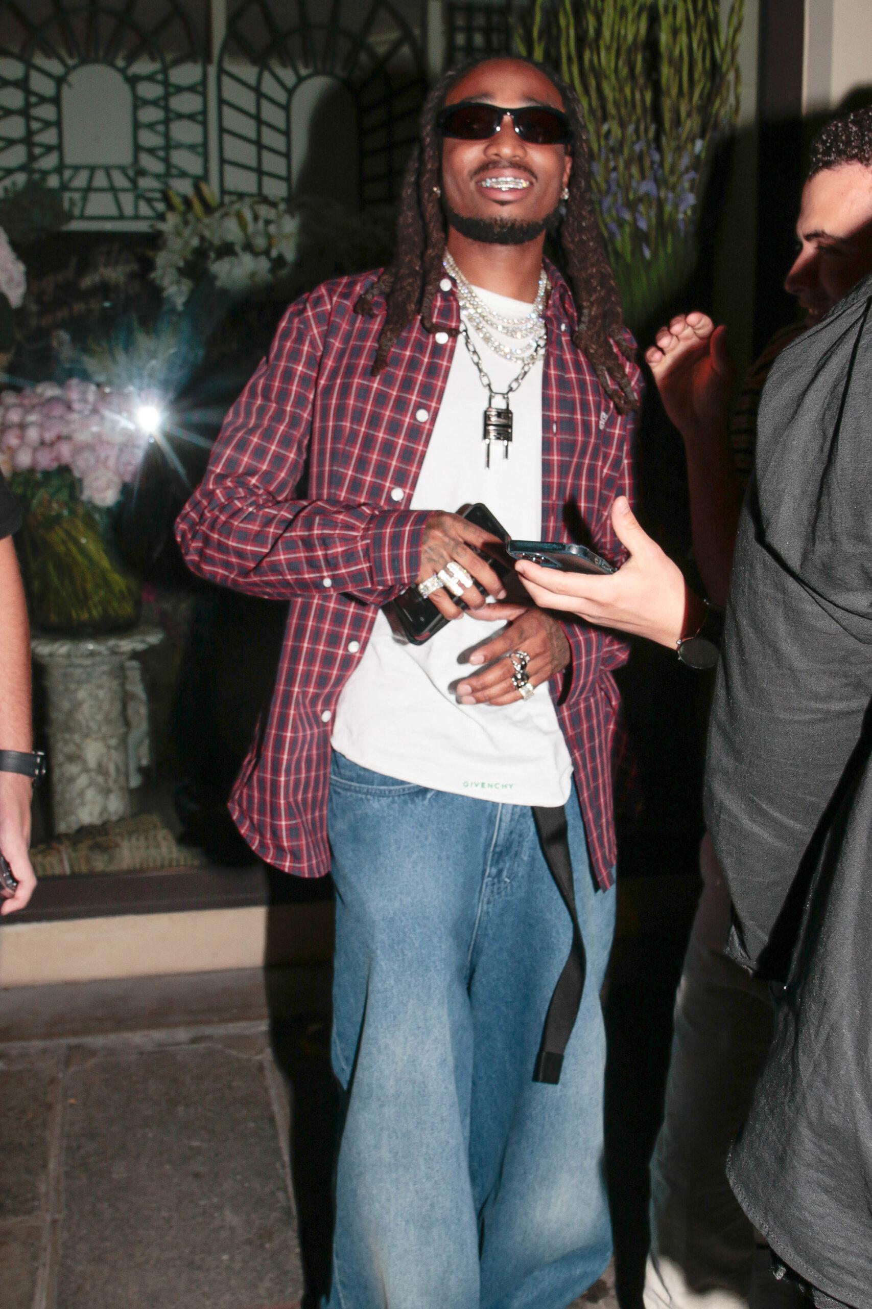 Quavo leaving GQ party during Paris Fashion Week 2023