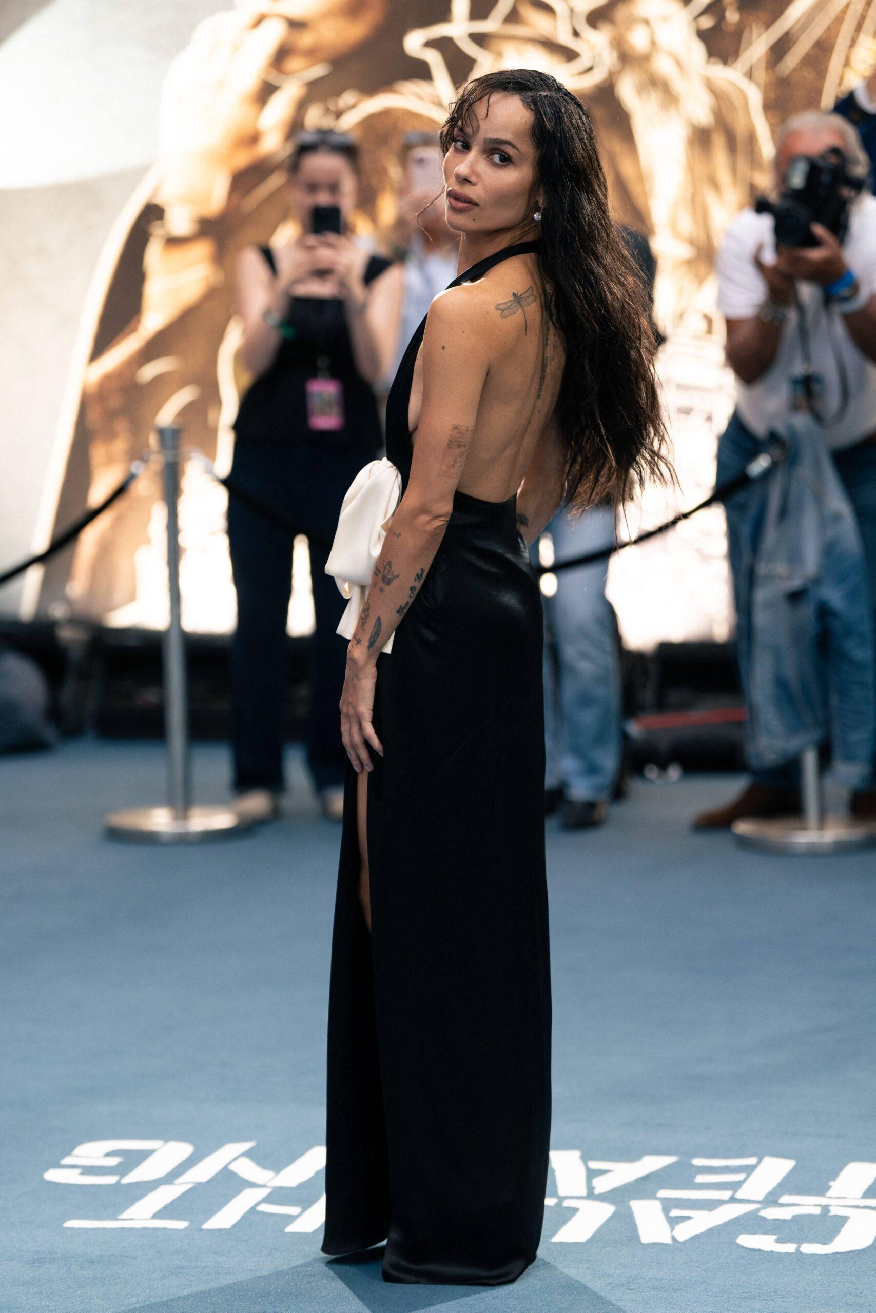 Zoe Kravitz attends the Caught Stealing UK Gala Screening at Odeon Luxe Leicester Square.
