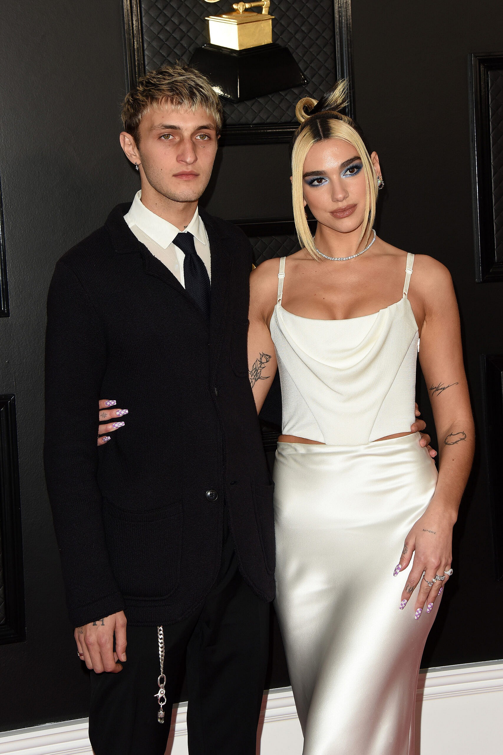 Dua Lipa And Anwar Hadid at the 62nd Grammy Awards