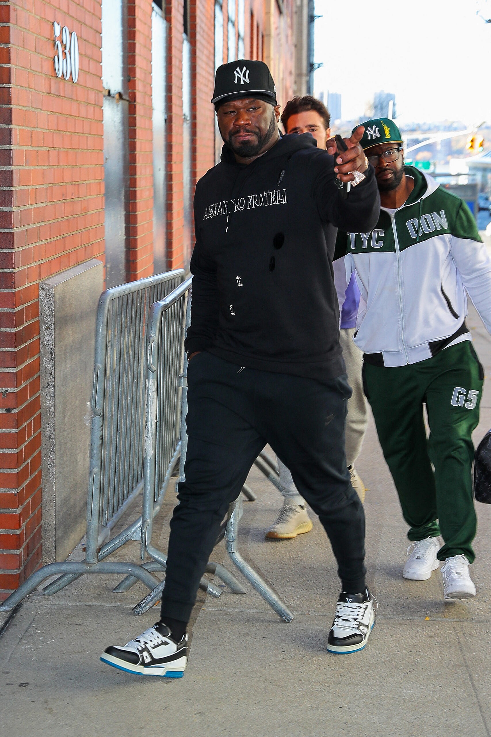 50 Cent arrives at the CBS studios to host the Drew Barrymore show in NYC