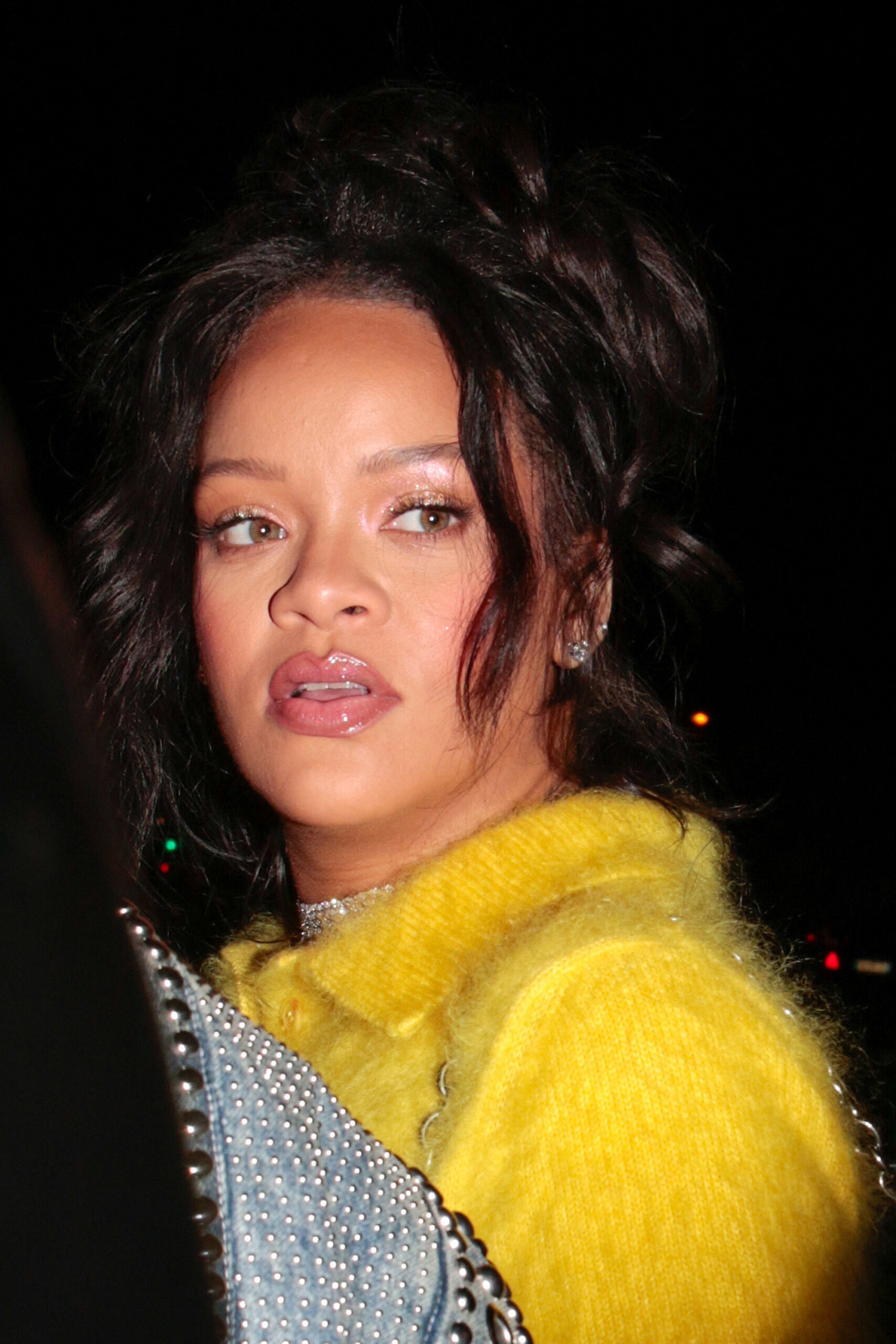 Rihanna Is Pushing Boundaries Of Maternity Fashion As She Rocks Yellow Crop & Flaunts Baby Bump For Dinner Outing