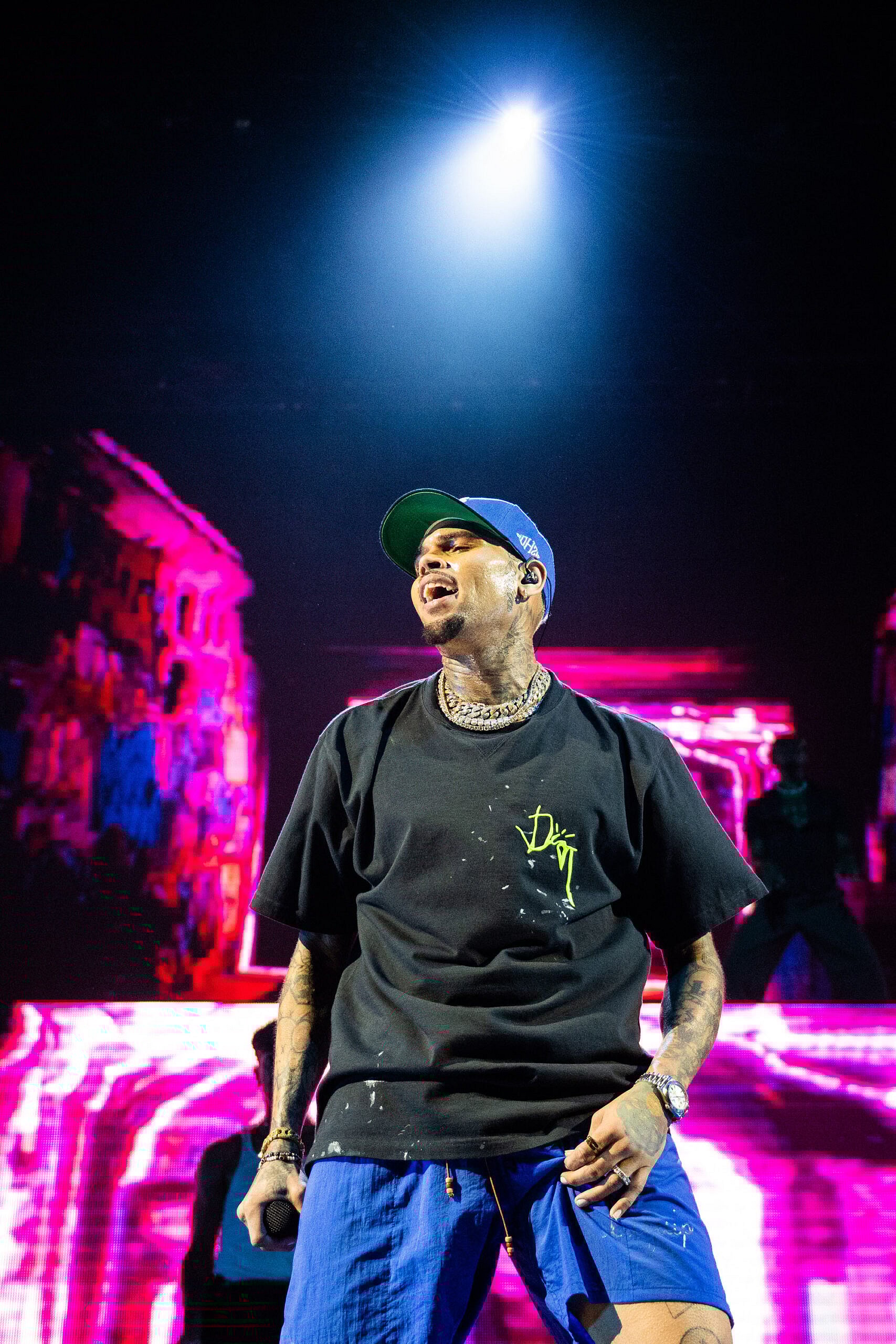 Chris Brown performs in support of his "Breezy!" release at Concord Pavilion on August 23, 2022 in Concord, California.