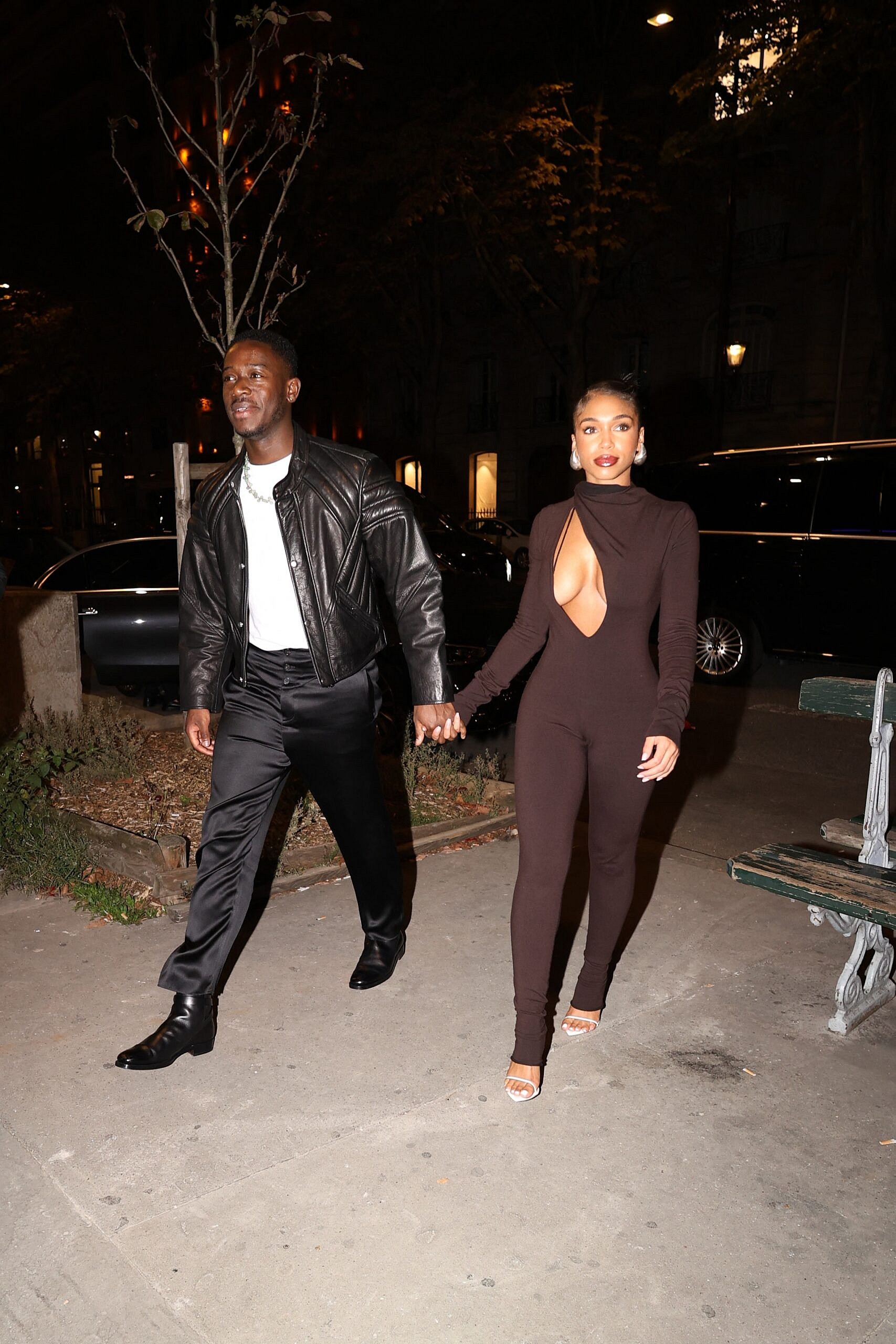 Lori Harvey was at Hailey Bieber's party at the Voltaire then went to Richie Akiva's party at the Manko with Damson Idris hand in hand