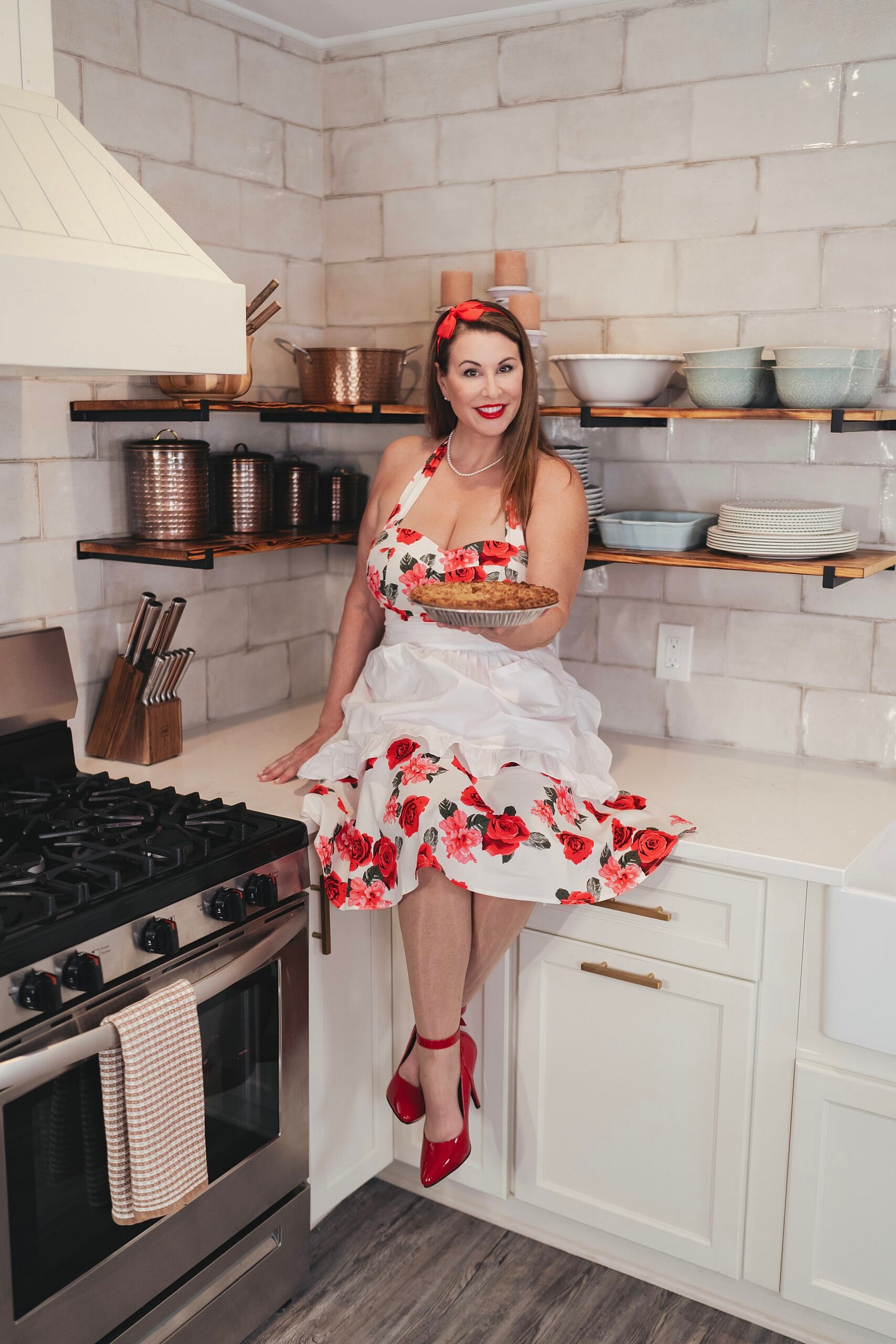 Elaina St. James in the kitchen