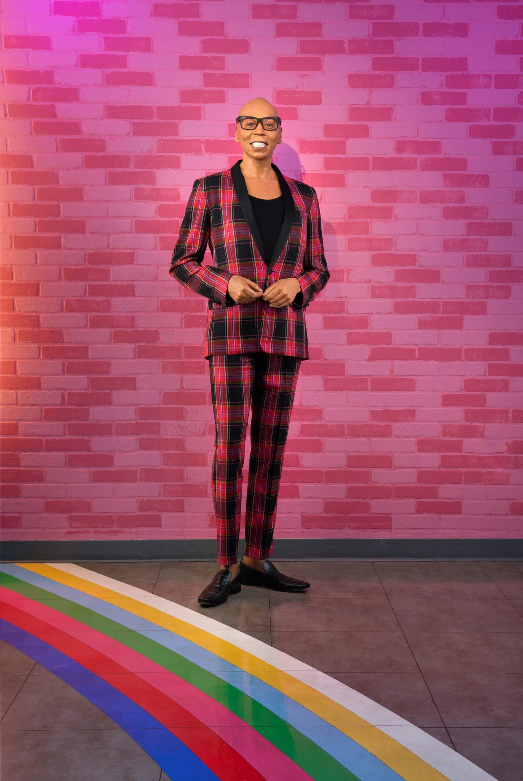 RuPaul reveals his male persona in new Las Vegas waxwork out of drag