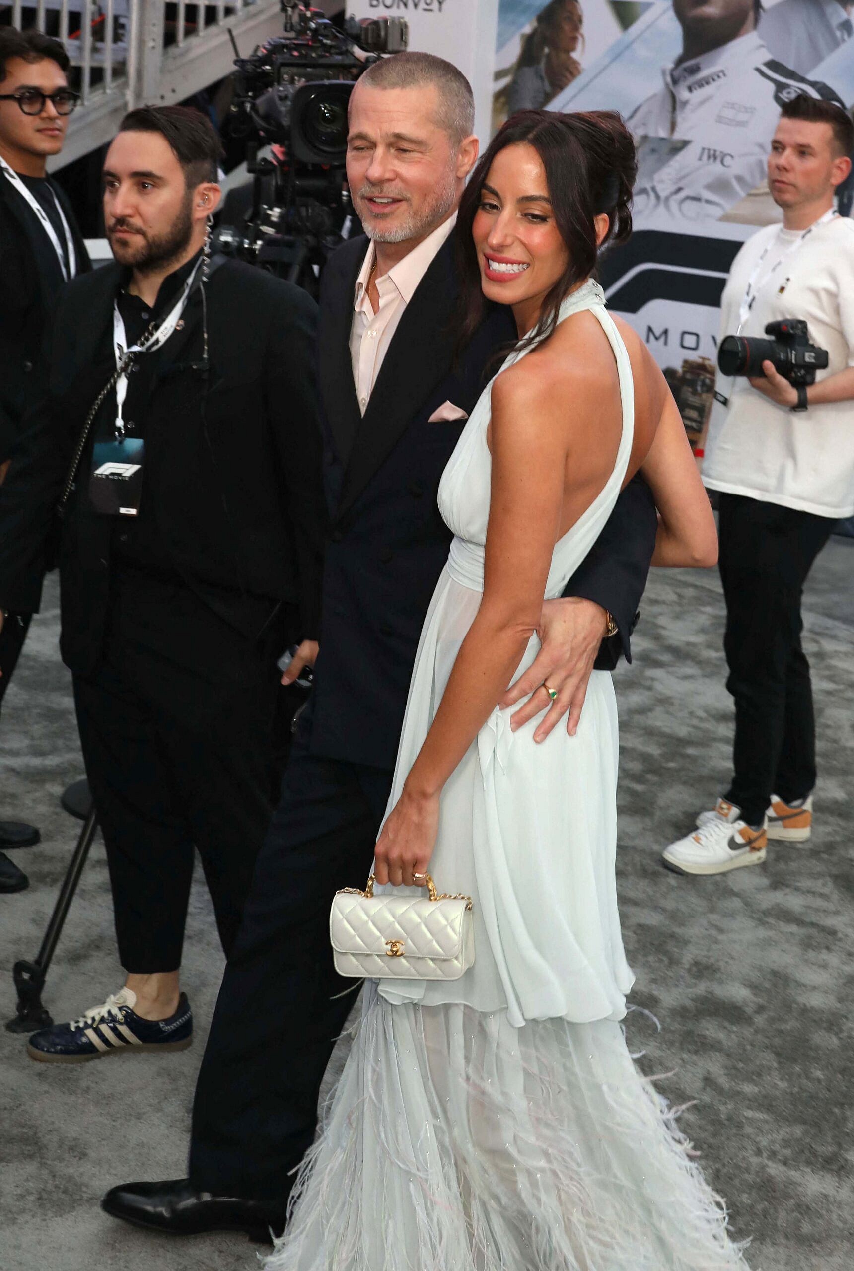 Brad Pitt and Ines de Ramon at F1 The Movie World Premiere