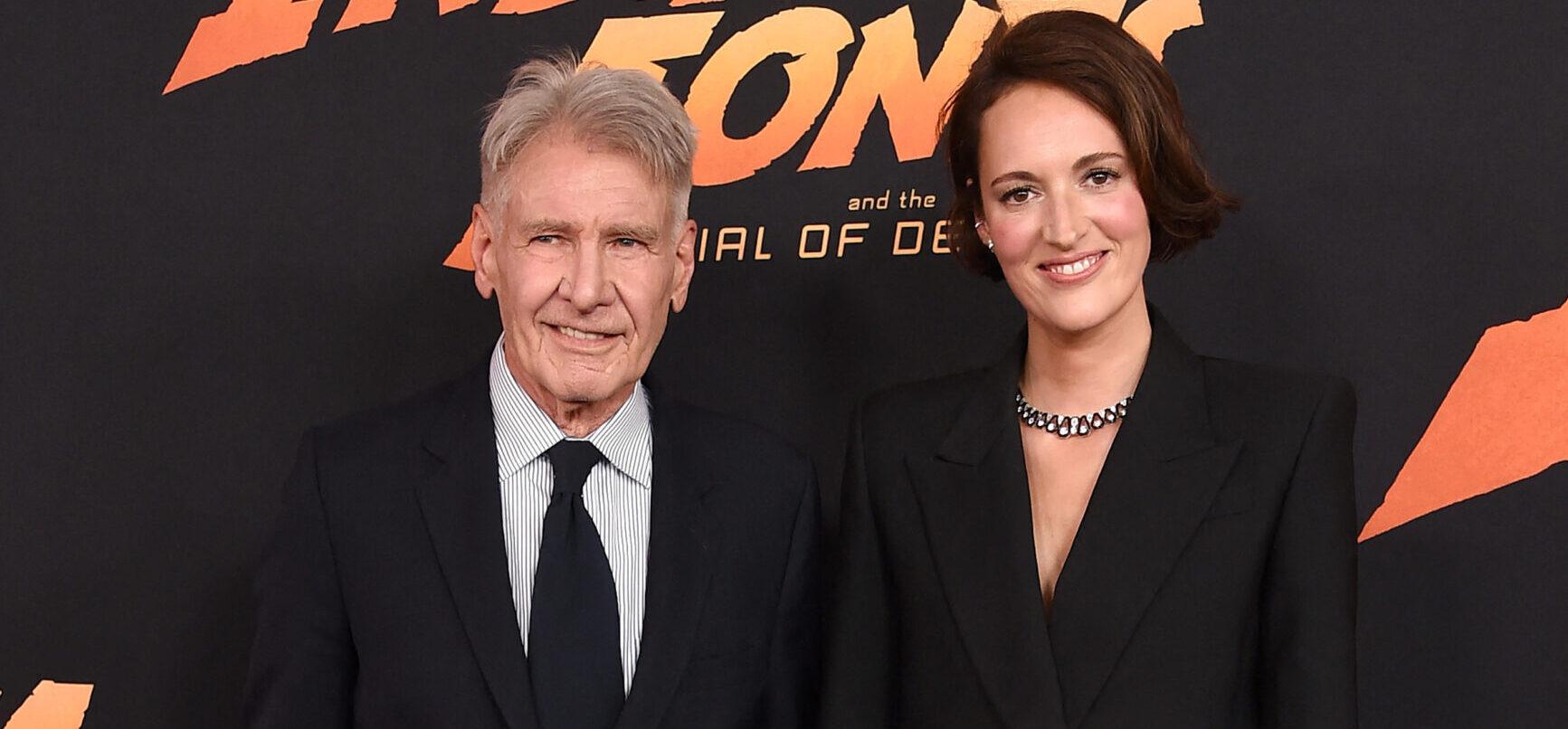 Phoebe Waller-Bridge and Harrison Ford at Indiana Jones Premiere