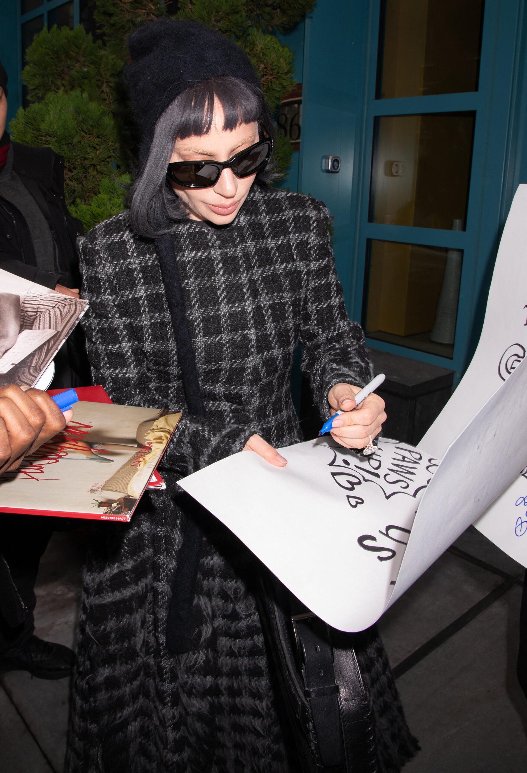Lady Gaga Signs Autographs in NYC