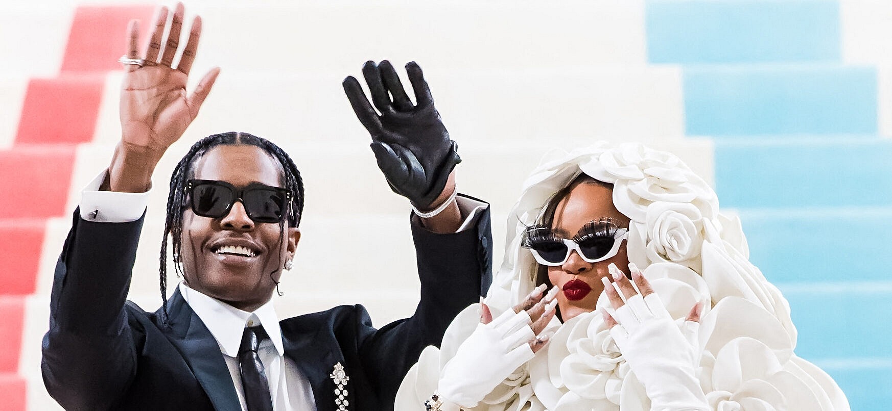 A$AP Rocky and Rihanna arrive to The 2023 Met Gala Celebrating "Karl Lagerfeld: A Line Of Beauty"