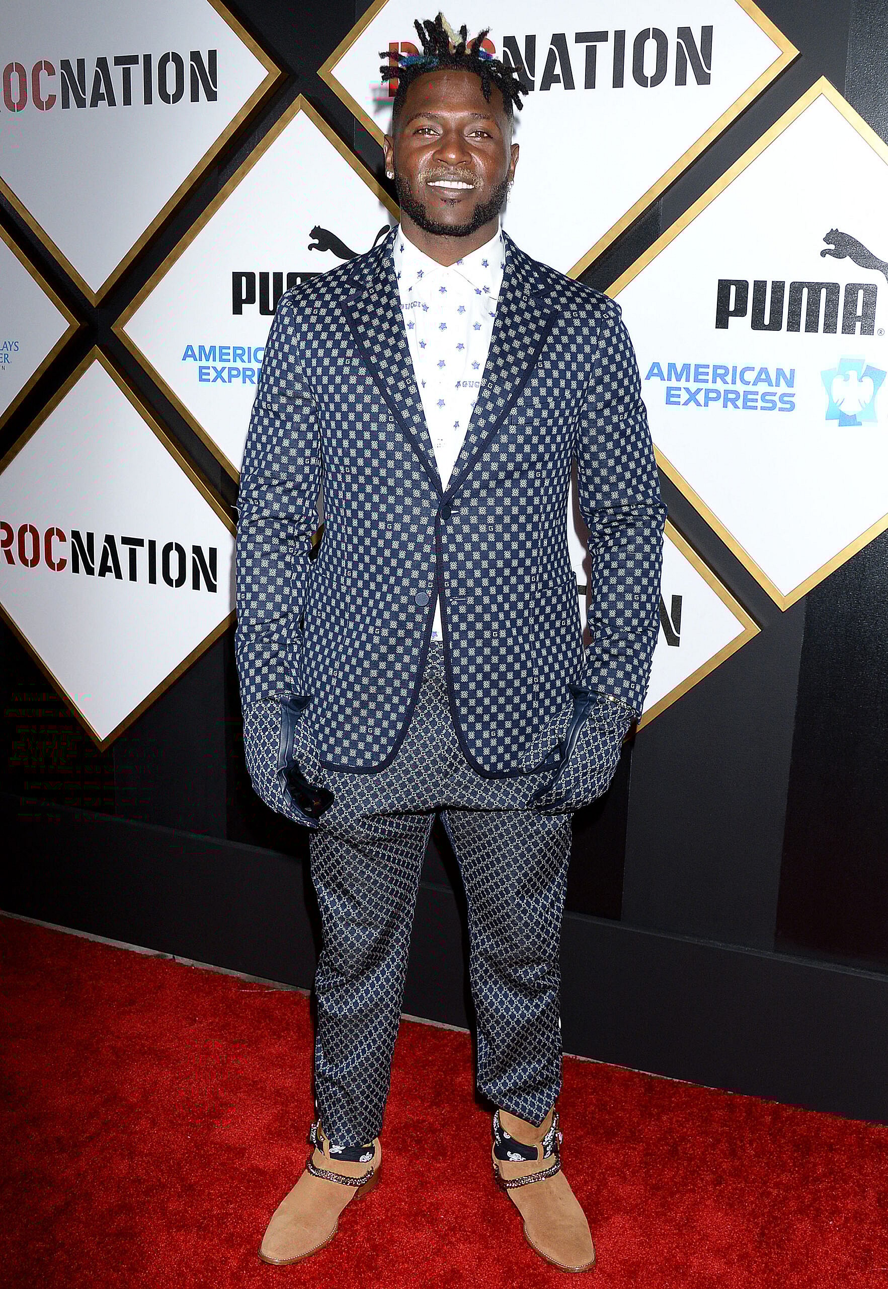 Antonio Brown at 2019 Roc Nation Pre-GRAMMY Brunch