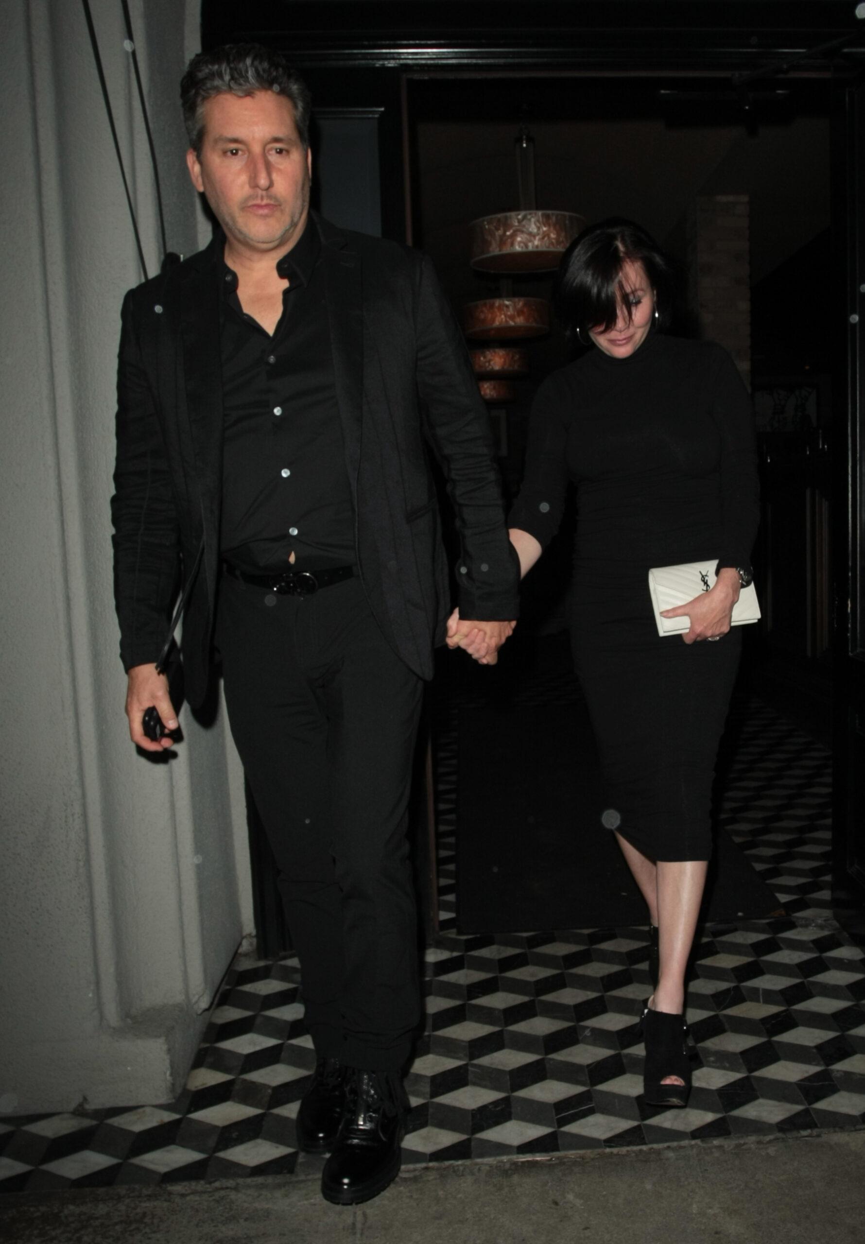 Actress Shannen Doherty and her husband leaves Craig apos s after having dinner in West Hollywood CA