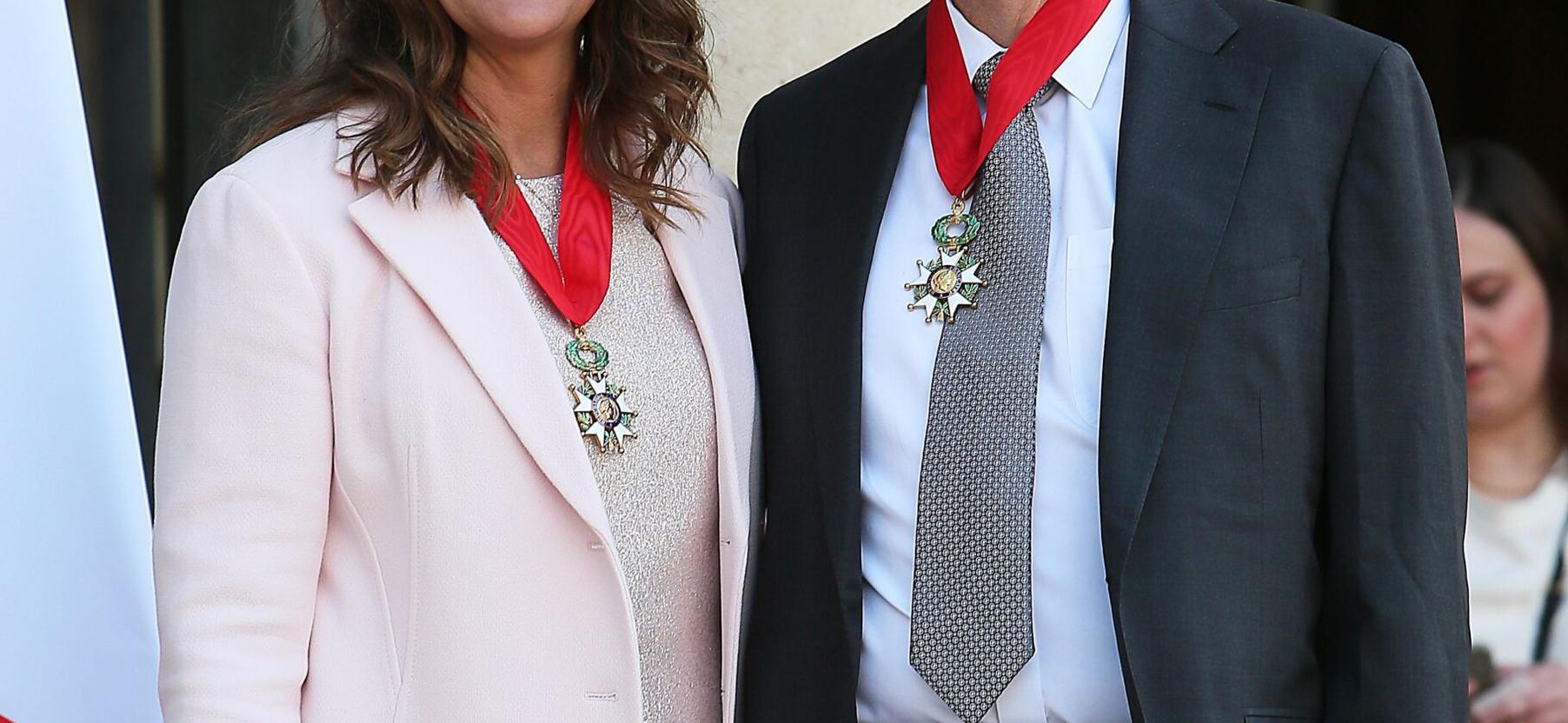 Bill Gates and Melinda Gates receive the Commander of the Legion of Honor