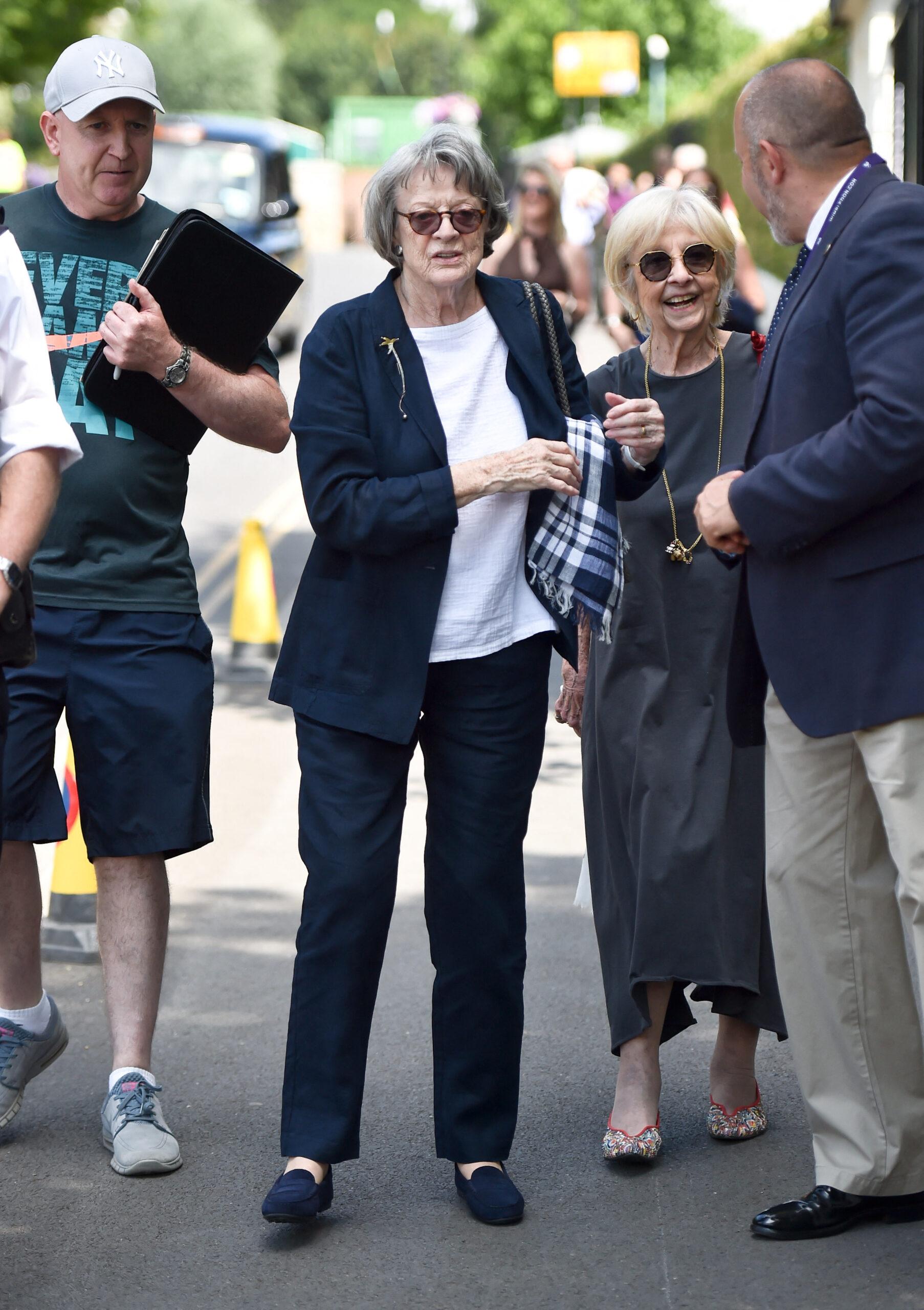 Maggie Smith at Wimbledon Tennis arrivals day 10