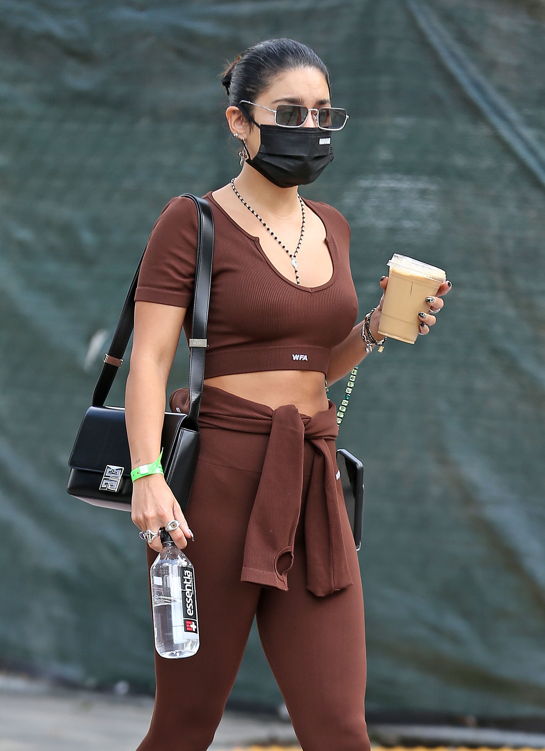 Vanessa Hudgens is seen leaving the gym after a work out