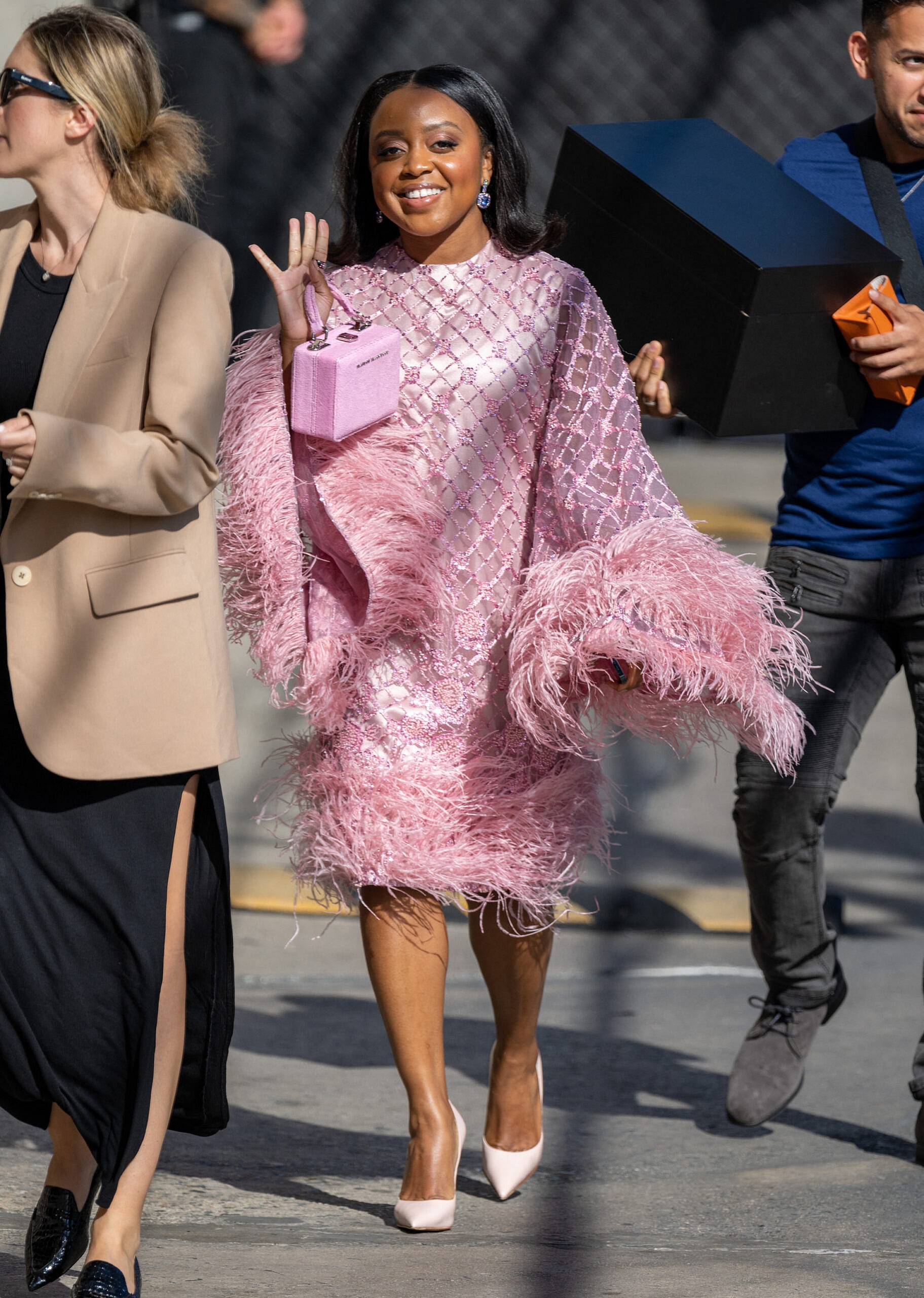 Quinta Brunson is seen at "Jimmy Kimmel Live" in Los Angeles,