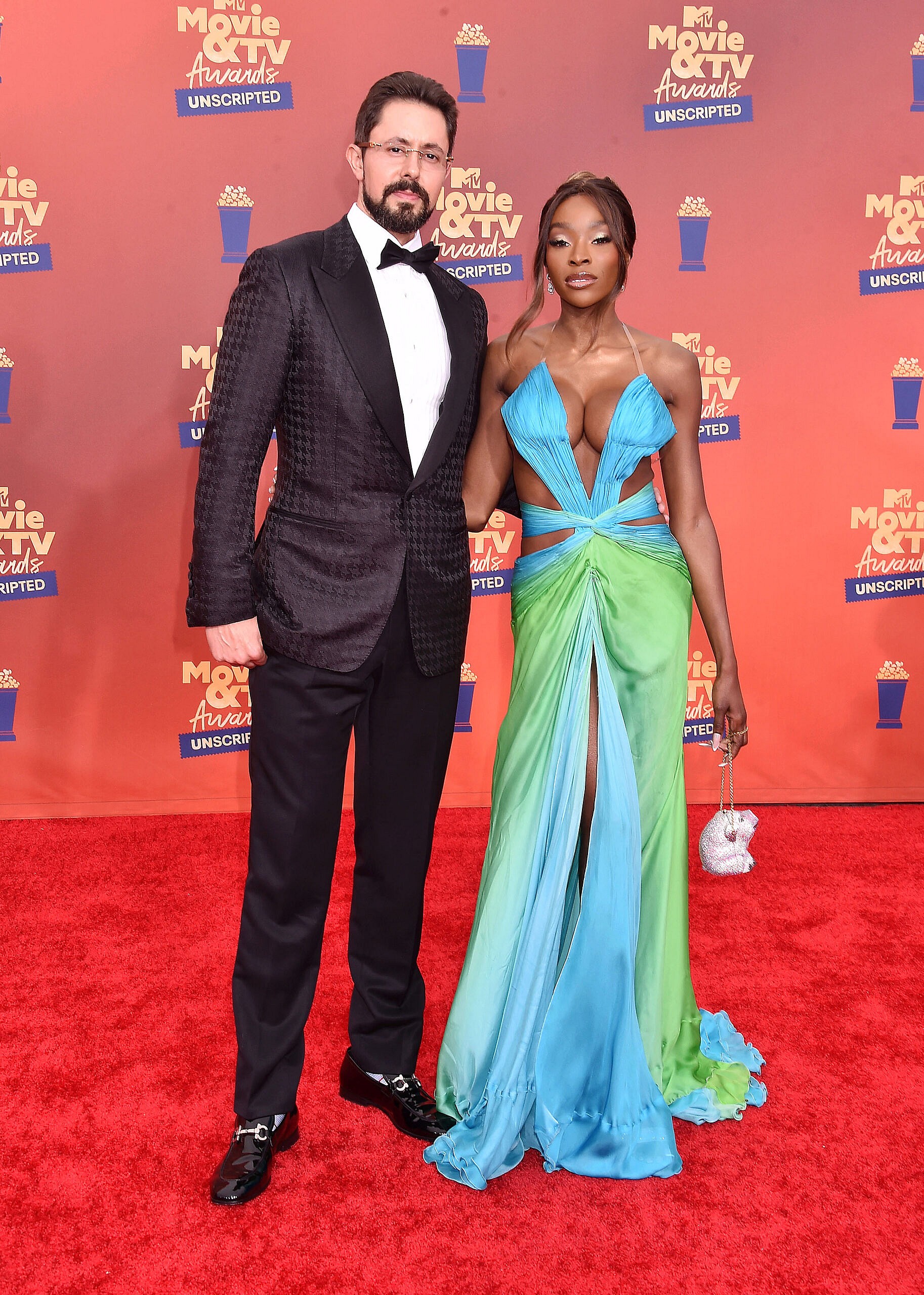 Jeff Lazkani and Chelsea Lazkani at the 2021 MTV Movie