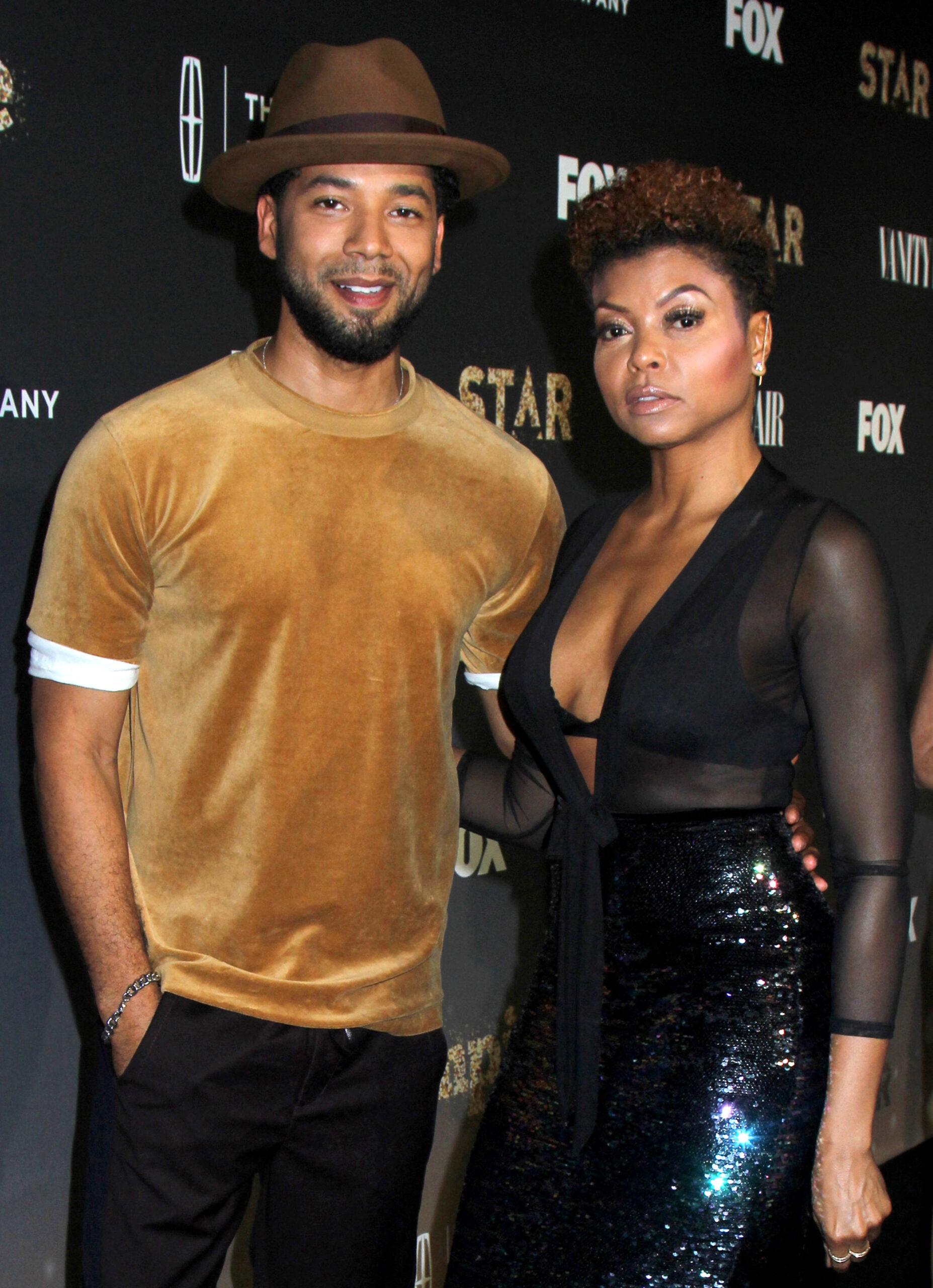 Jussie Smollett and Taraji P. Henson at the 'Empire' and 'Star' Premiere Celebration