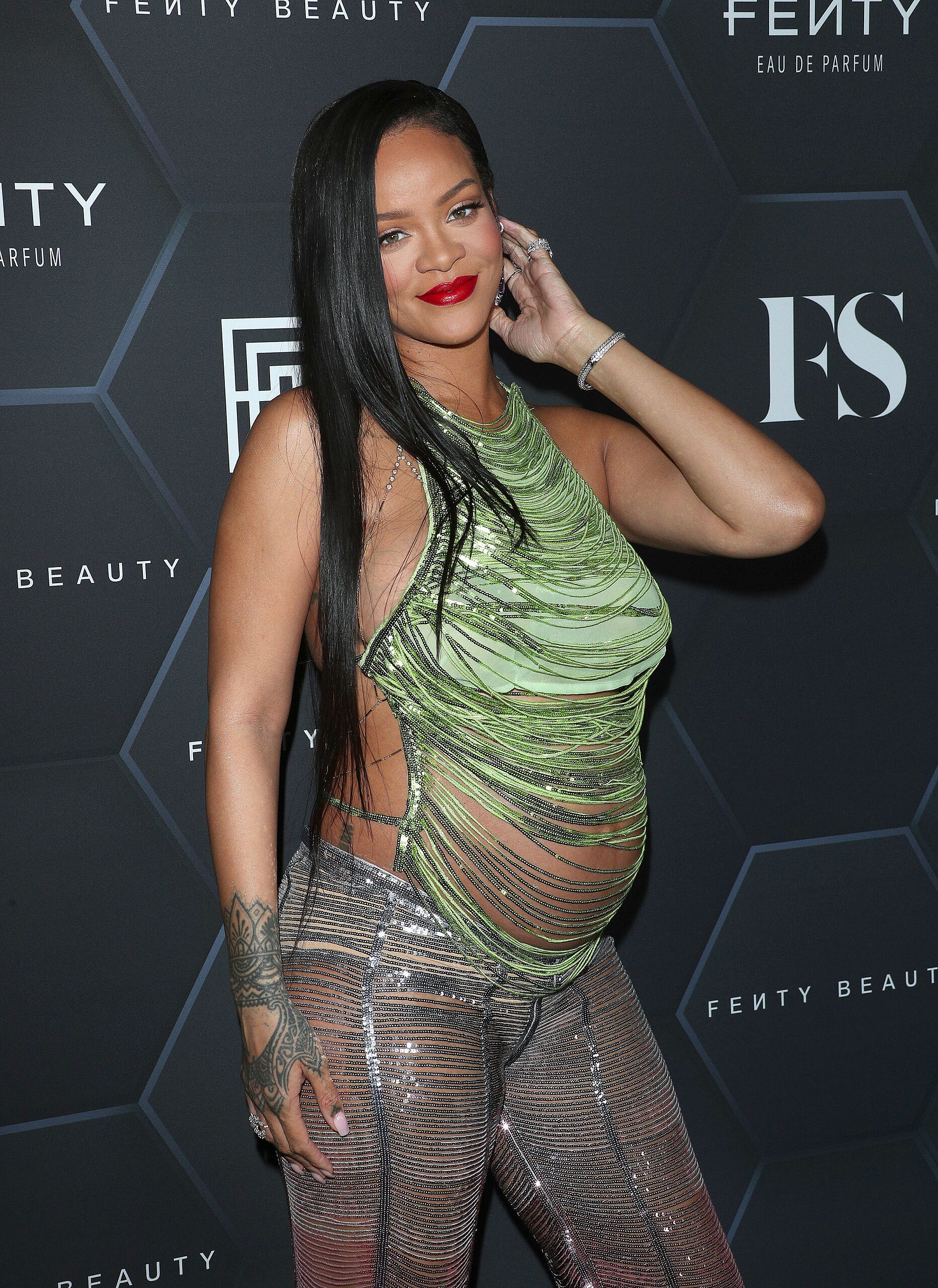 Rihanna at the Fenty Beauty and Fenty Skin photocall