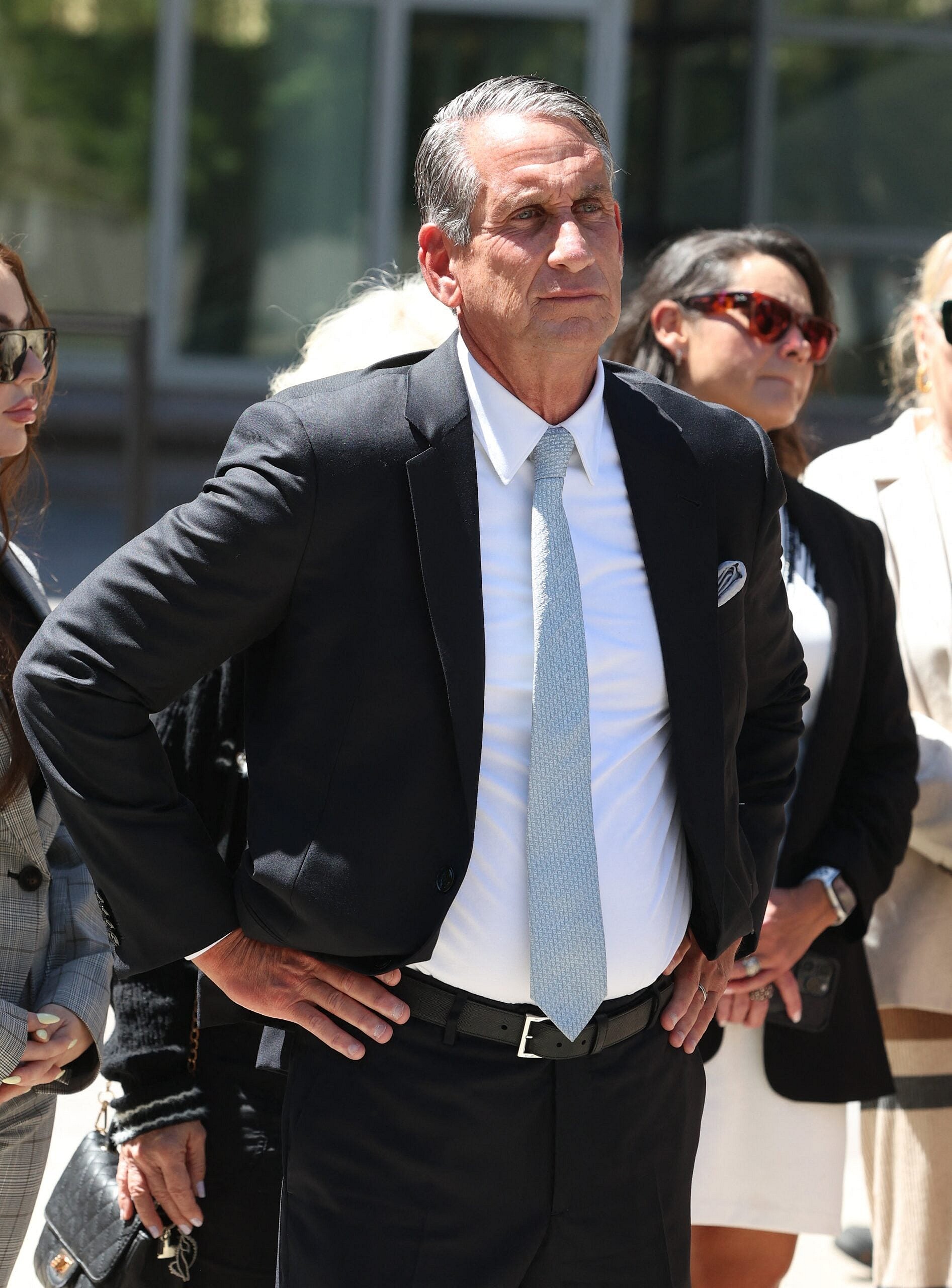 Attorney Bryan Freedman representing both the Mendendez Brother's family and Justin Baldoni is seen at court for Menendez resentancing