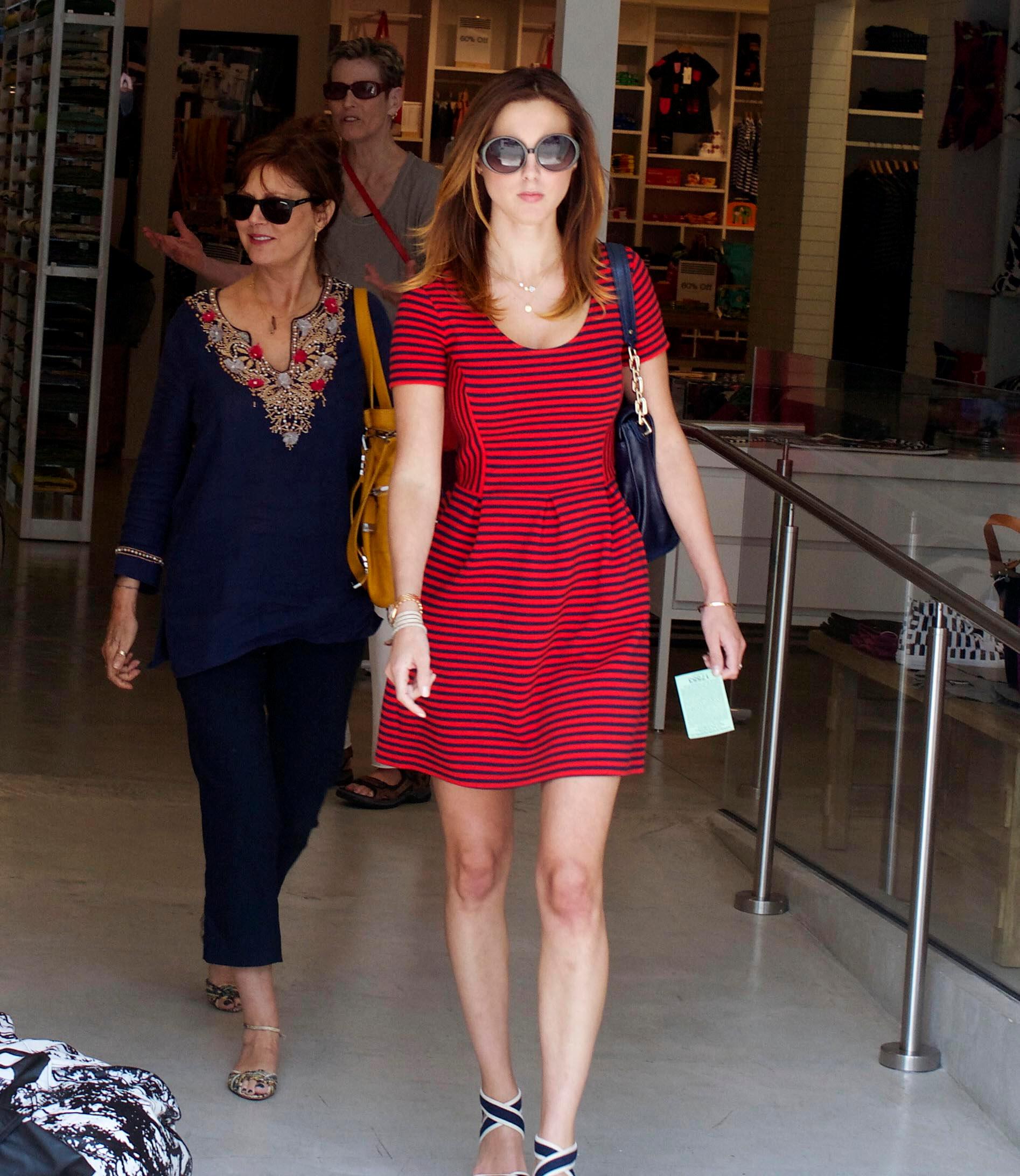 SUSAN SARANDON AND HER DAUGHTER EVA AMURRI OUT IN BEVERLY HILLS.