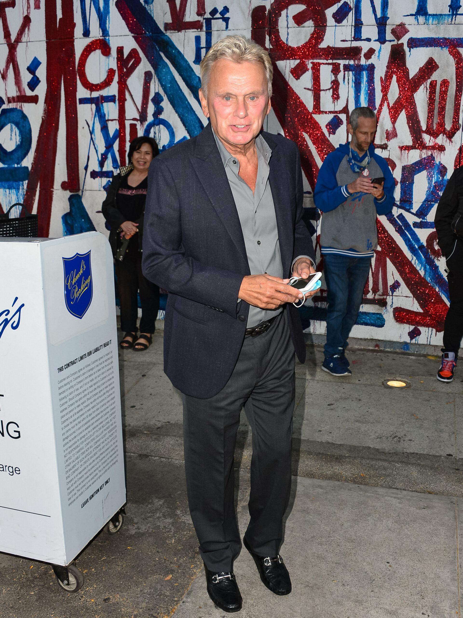 Pat Sajak outside Craig apos s Restaurant