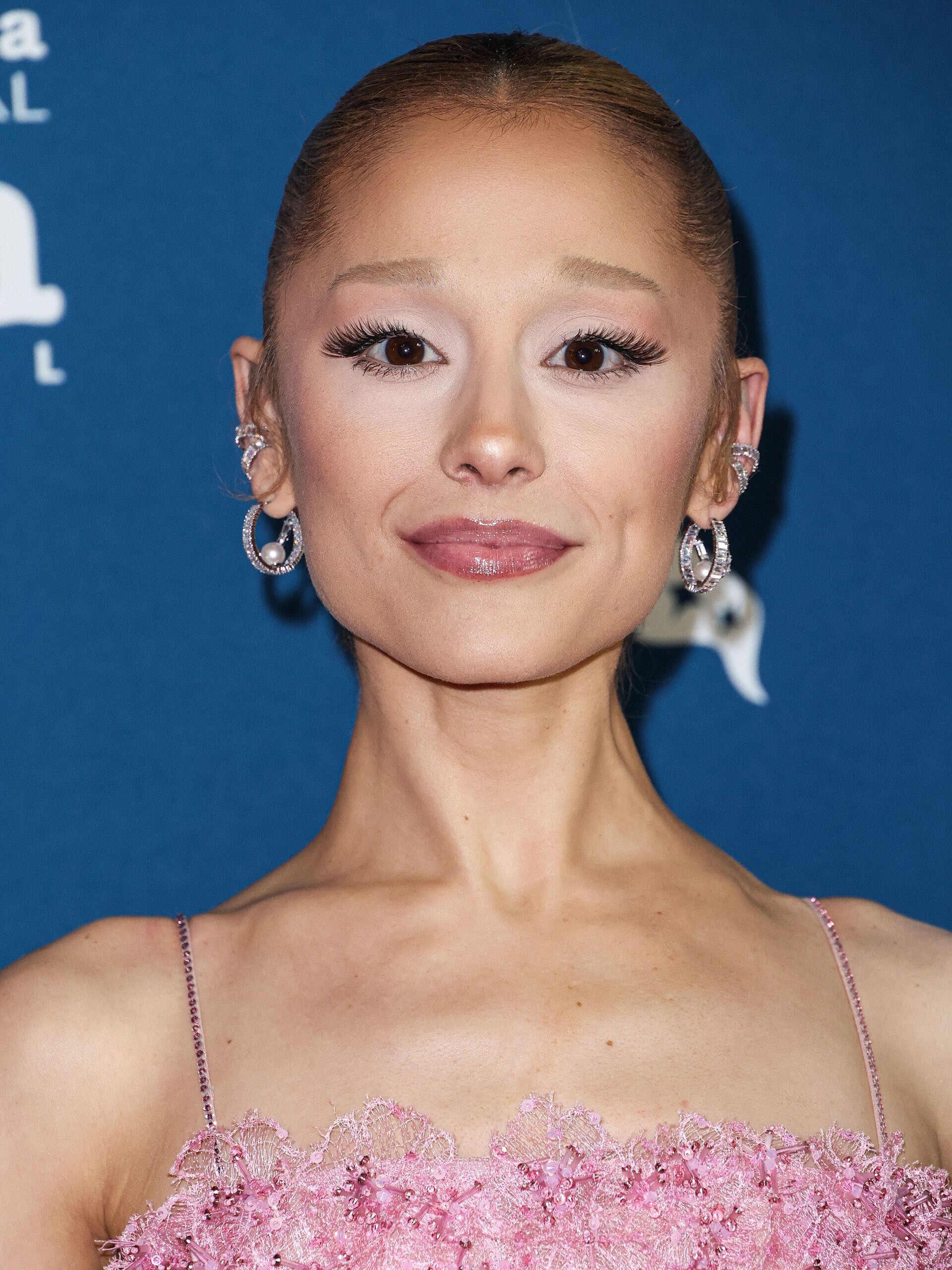 Ariana Grande Butera wearing a Giorgio Armani Prive gown and Swarovski jewelry arrives at the 40th Annual Santa Barbara International Film Festival