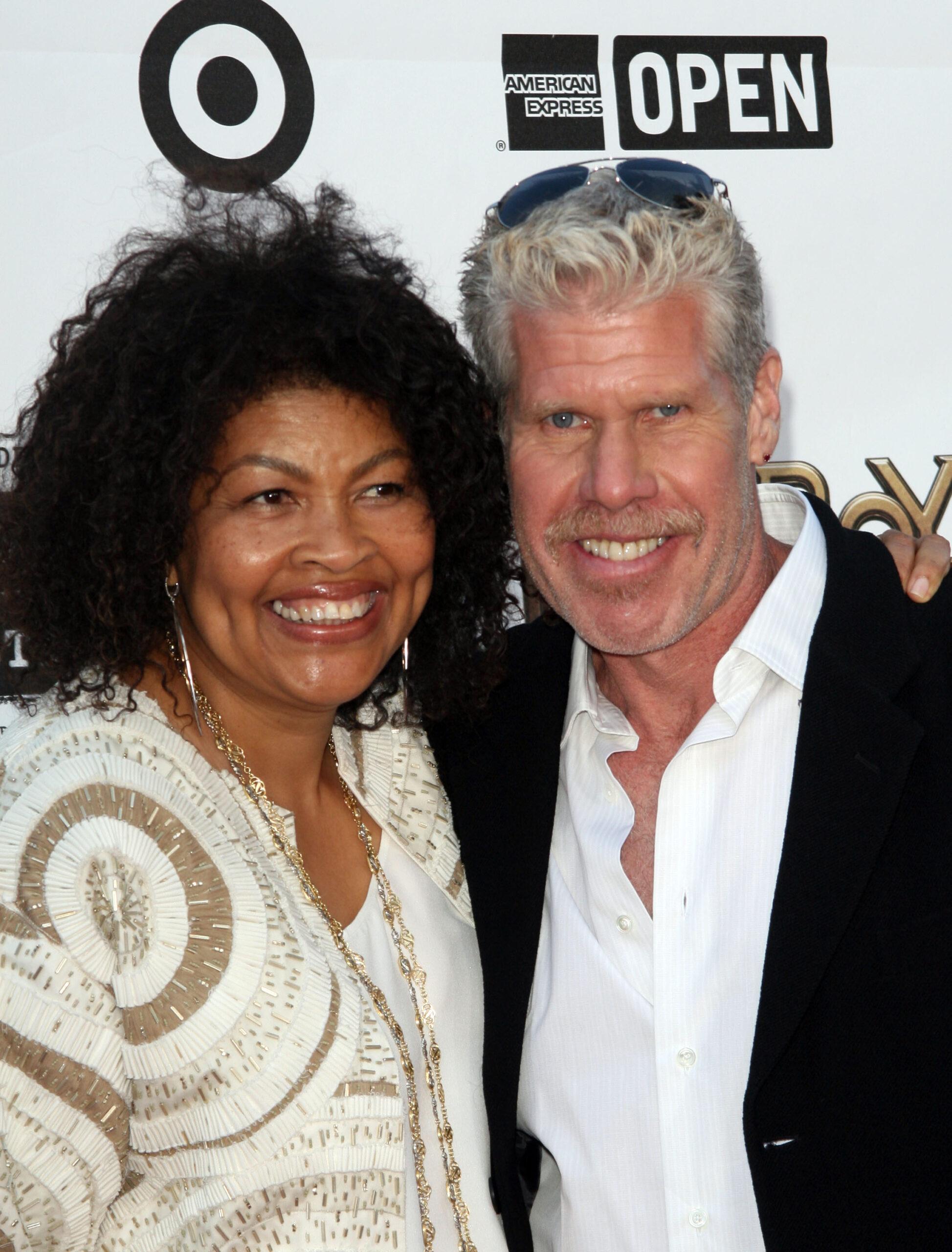 Ron Pearlman and wife Opal at The 'Hellboy 2: The Golden Army' premiere
