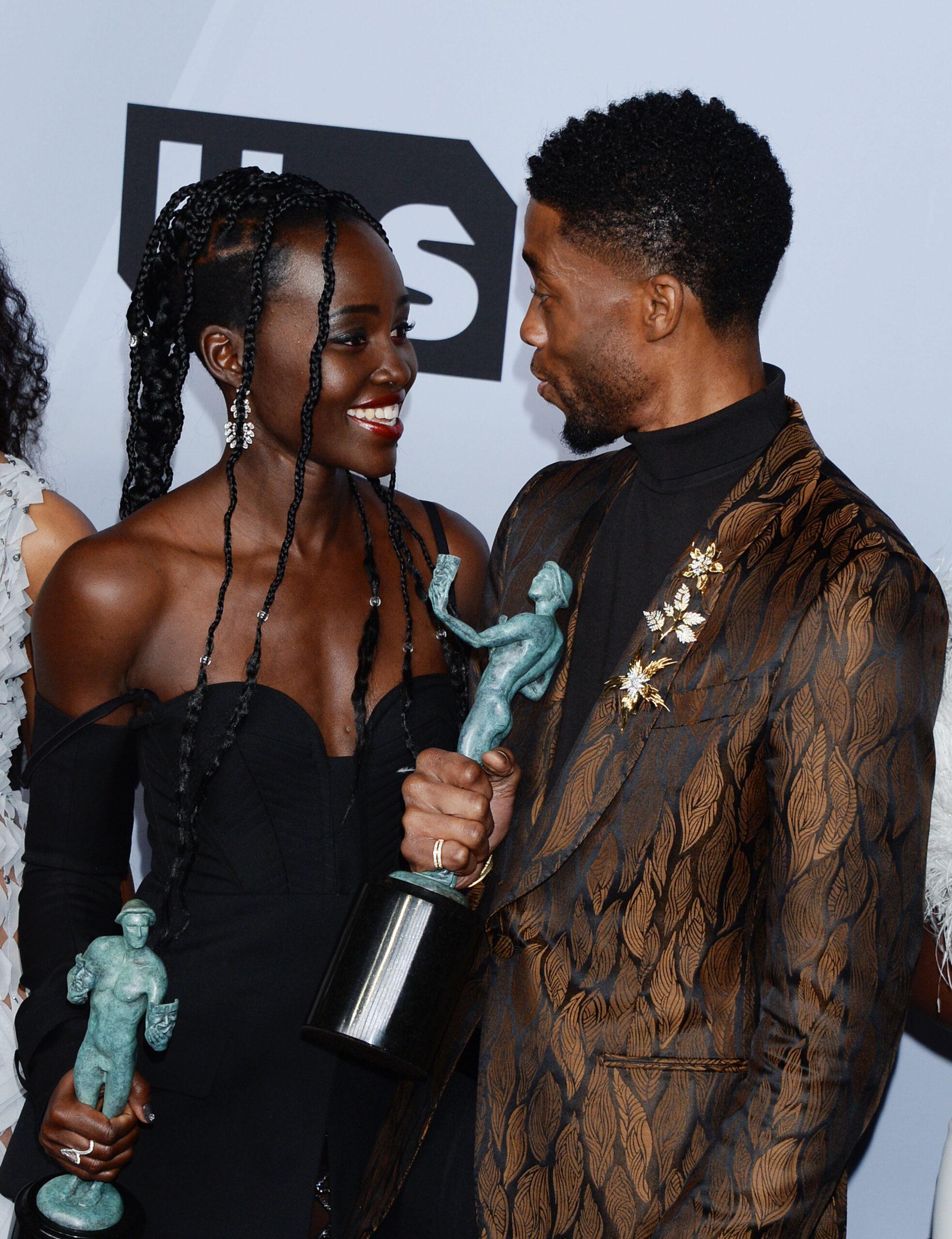 Chadwick Boseman and Lupita Nyong'o